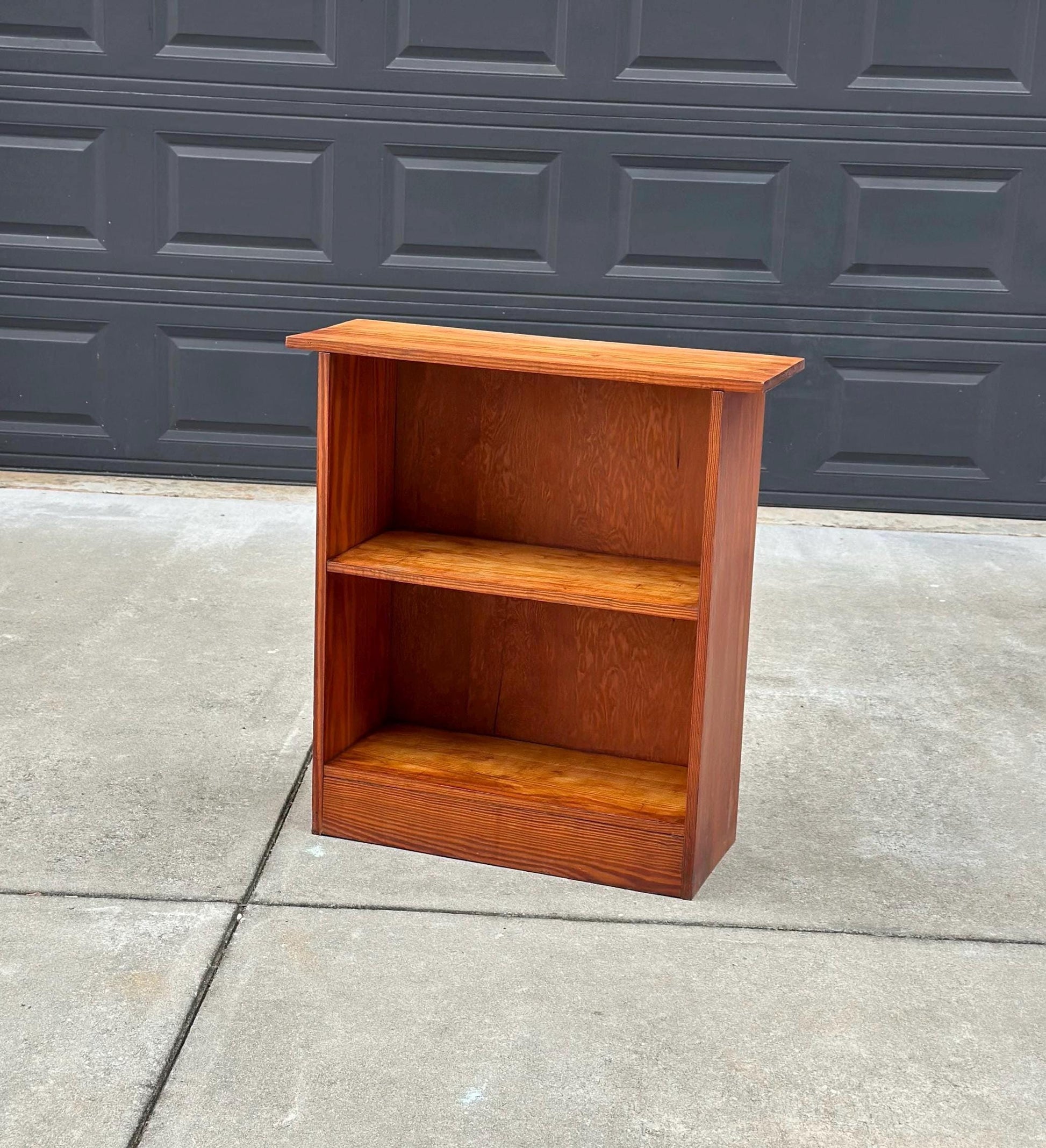 Vintage Mid 1900's Solid Wood Multi-Tier Small Pine Bookshelf