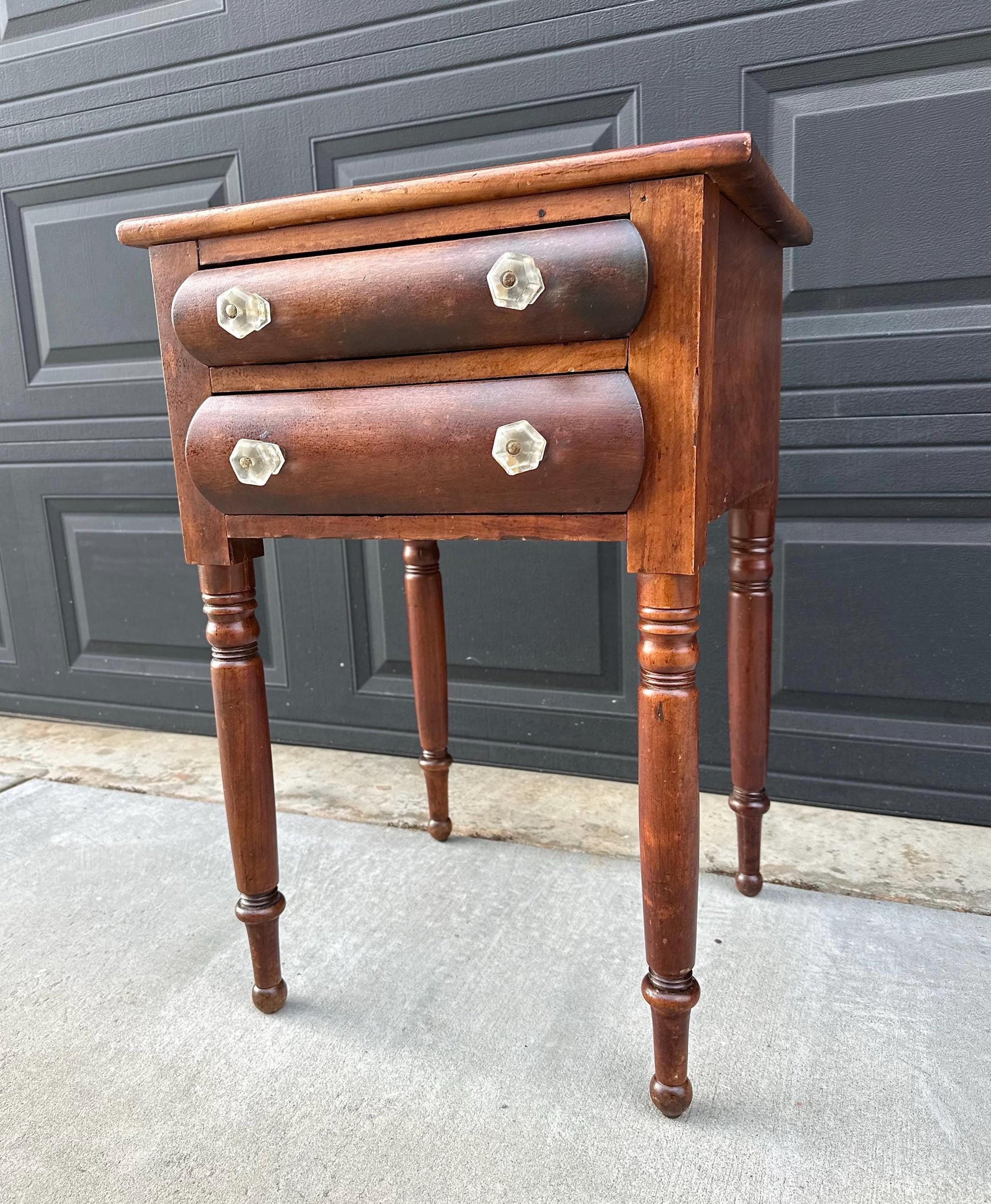 Antique Late 1800's Solid Wood Federal Walnut End Table