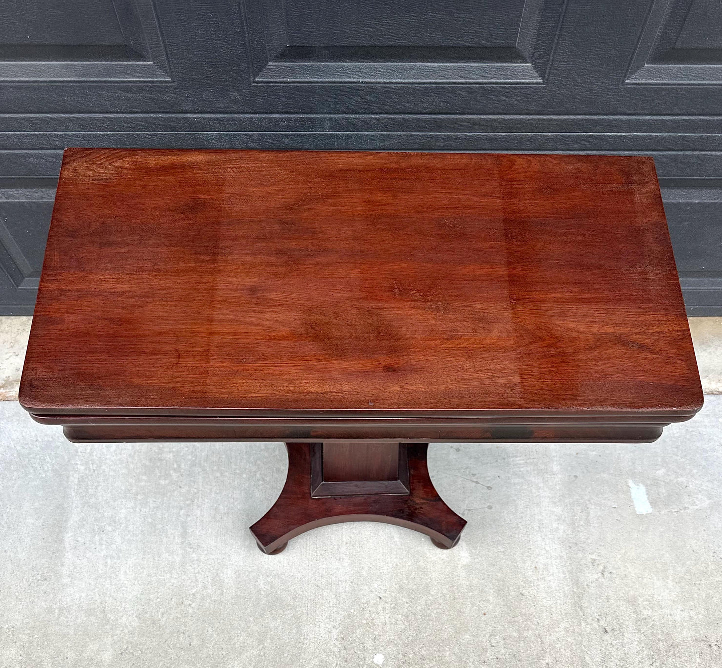 Antique Late 1800's Solid Wood Expandable Crotch Mahogany Hall Table