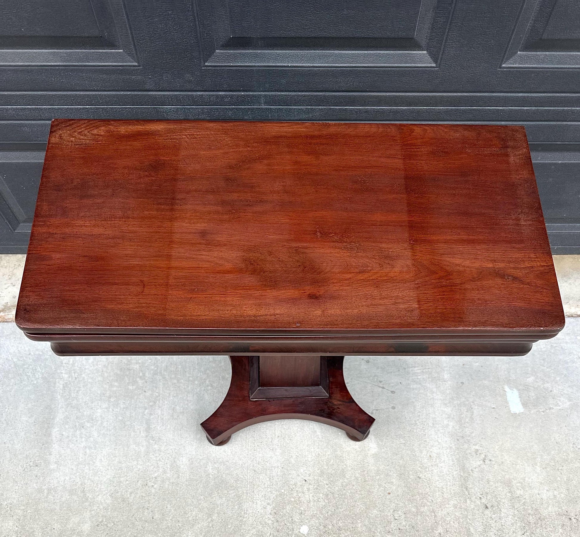 Antique Late 1800's Solid Wood Expandable Crotch Mahogany Hall Table