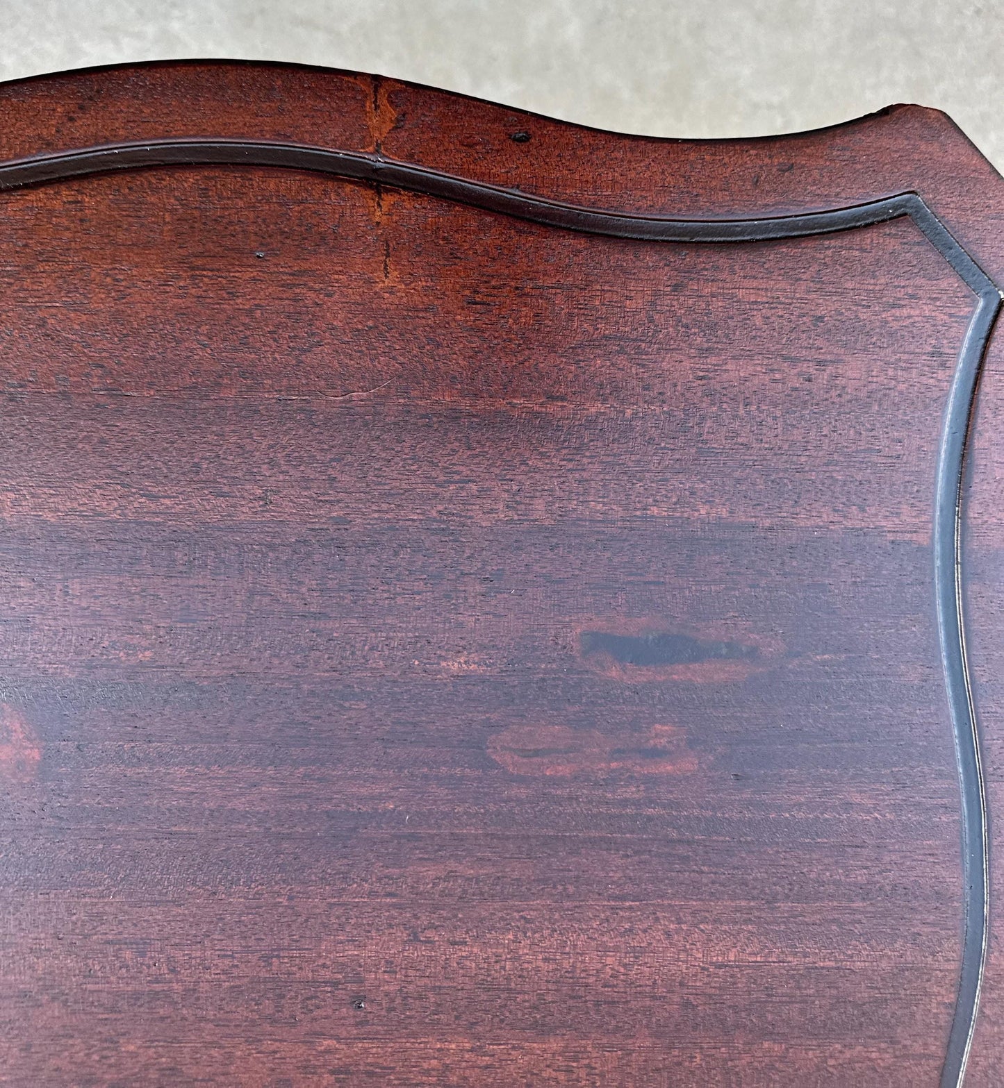 Antique Early 1900's Mahogany Wood Carved Sculptural Accent Table