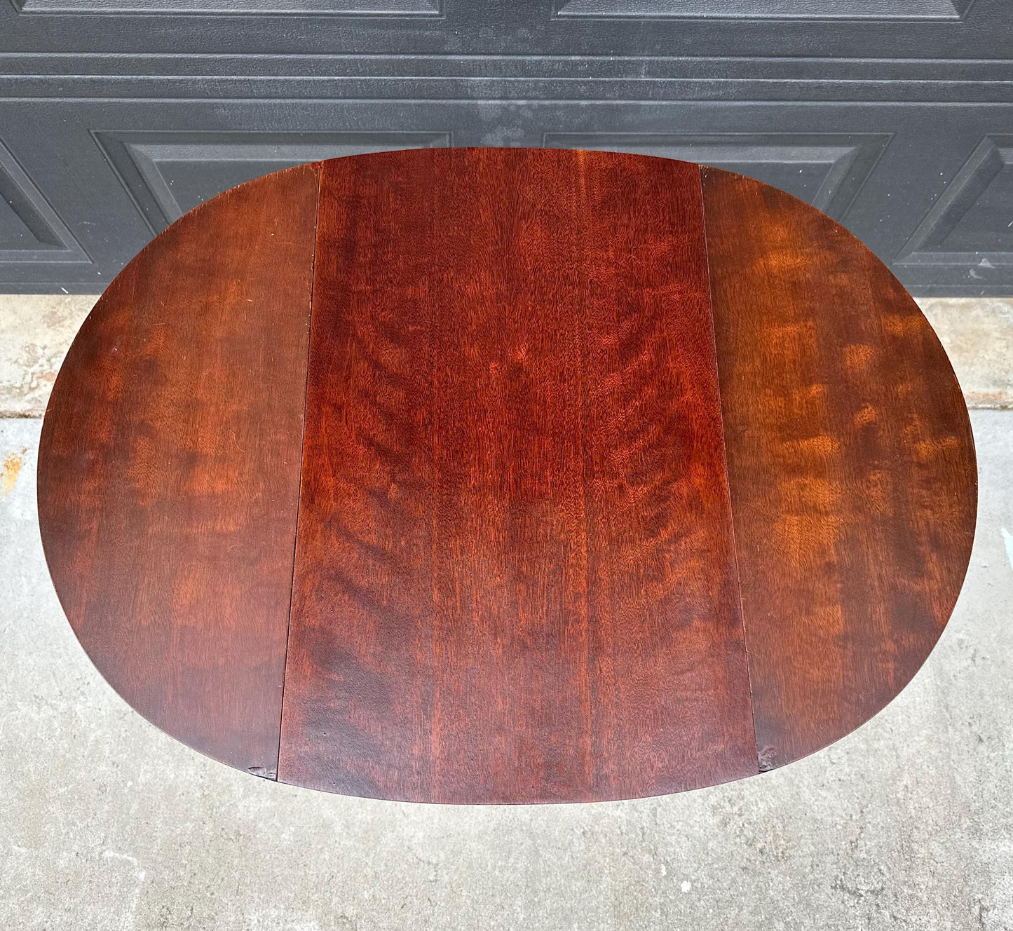 Antique Early 1900's Inlaid Mahogany Wood Single Drawer Drop Leaf Extending Accent Table