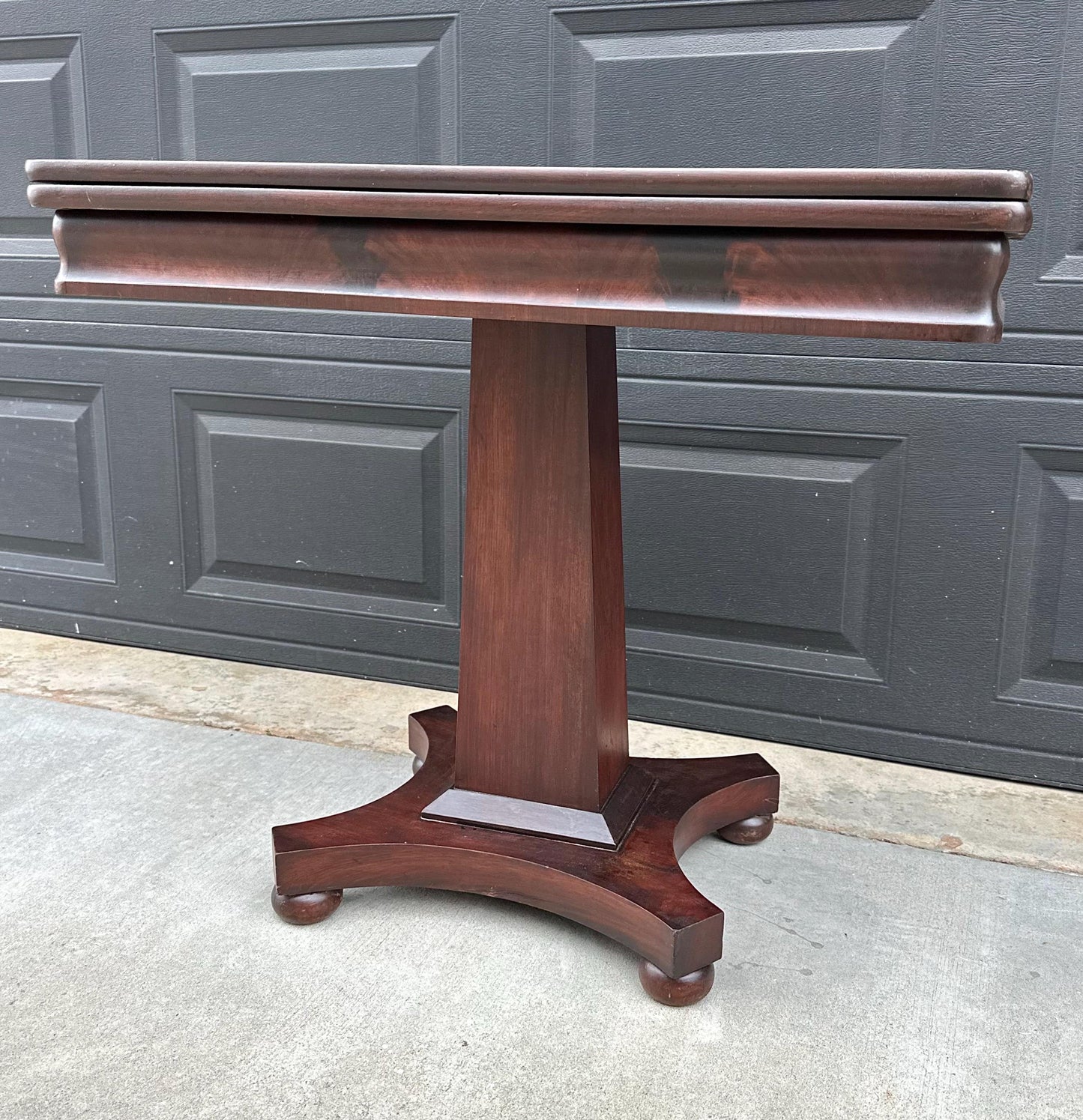 Antique Late 1800's Solid Wood Expandable Crotch Mahogany Hall Table