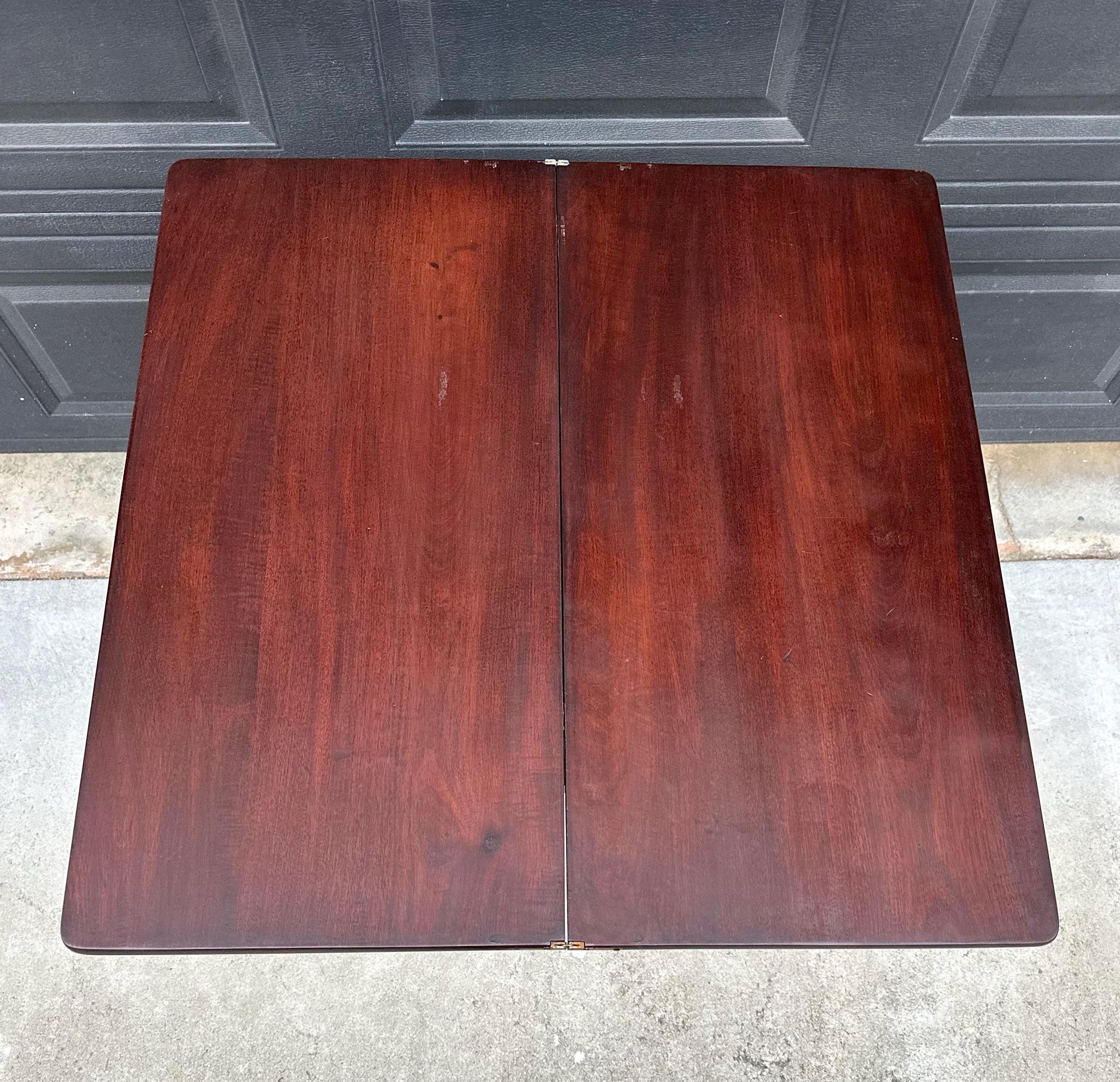 Antique Late 1800's Solid Wood Expandable Crotch Mahogany Hall Table