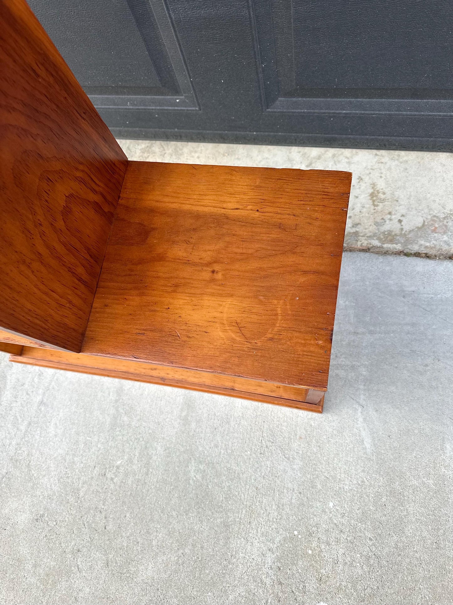 Vintage Mid 1900's Solid Cedar Wood Mid Mod Bookshelf Small Side Table