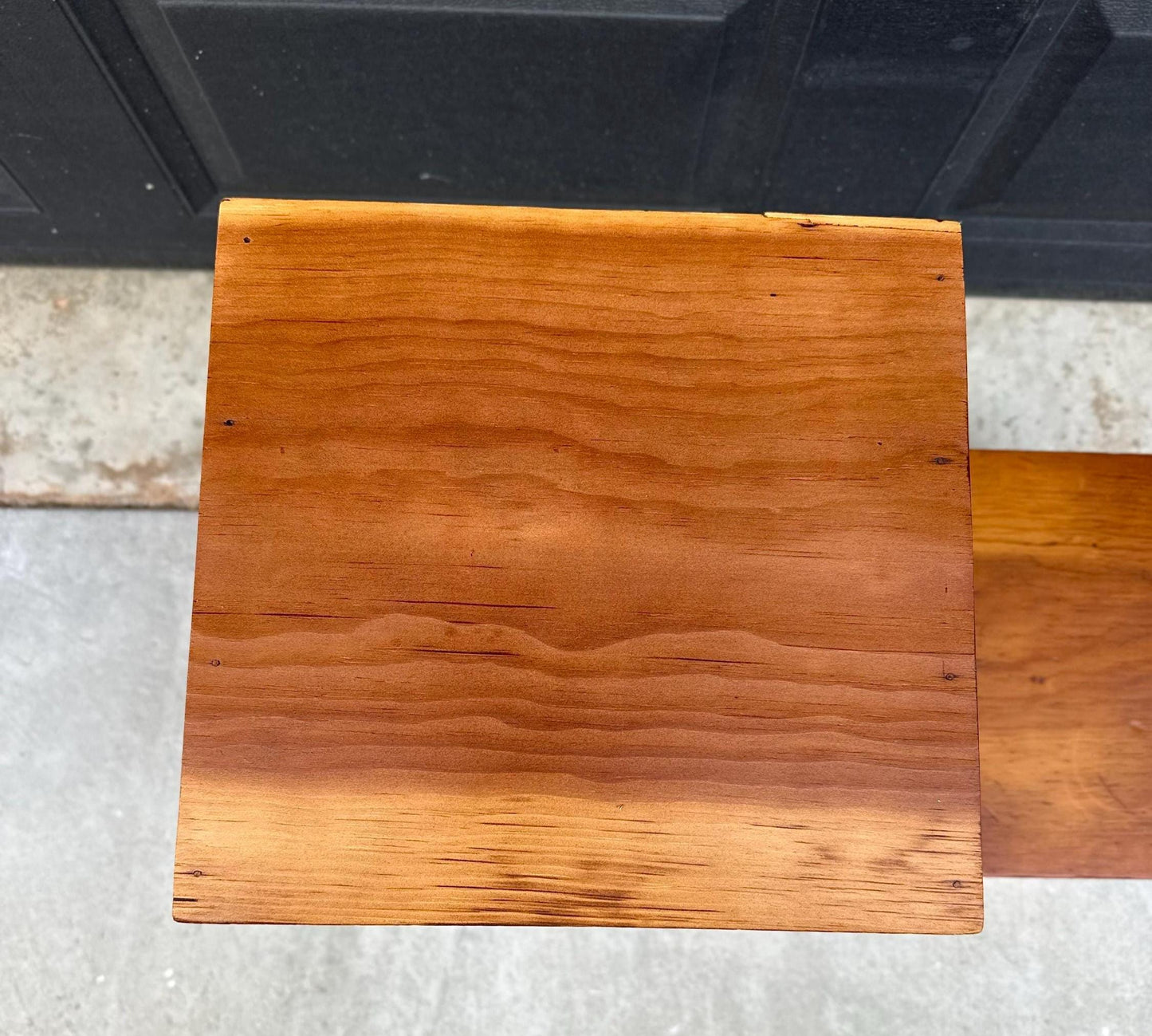 Vintage Mid 1900's Solid Cedar Wood Mid Mod Bookshelf Small Side Table