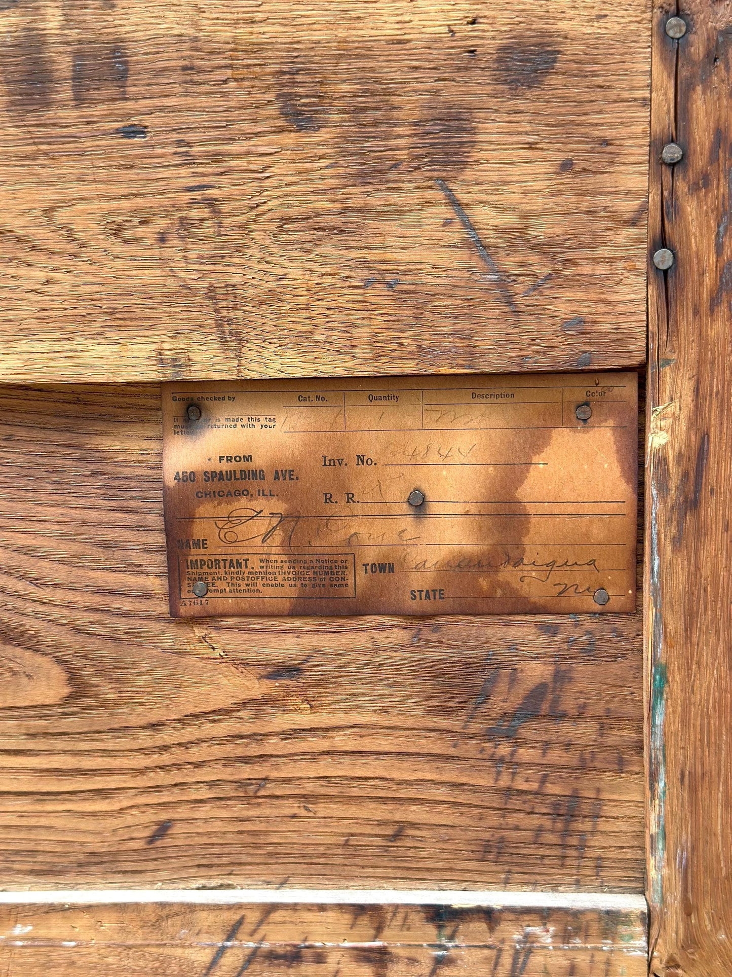 Antique Late 1900's Solid Tiger Oak Wood Storage Accent Chest with Drawers & Cabinet on Casters