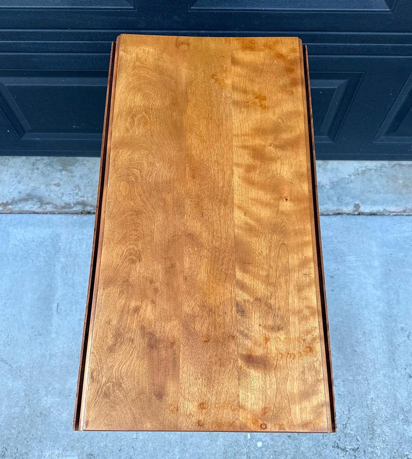 Vintage Mid 1900's Solid Wood Extending Gateleg Maple Dining Table