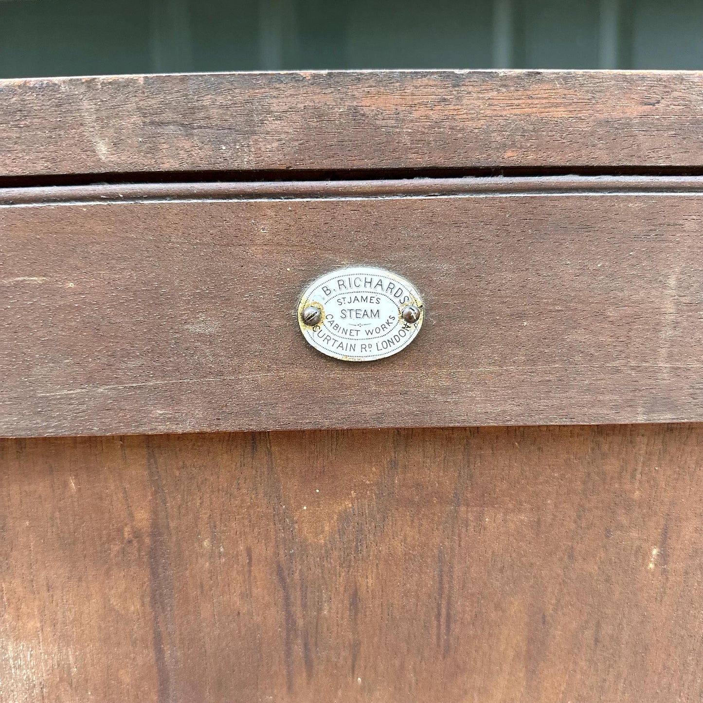 Antique Late 19th Century English Craftsman Nine Drawer Swing Mirror Walnut Accent Table on Casters by J.B. Richards, London