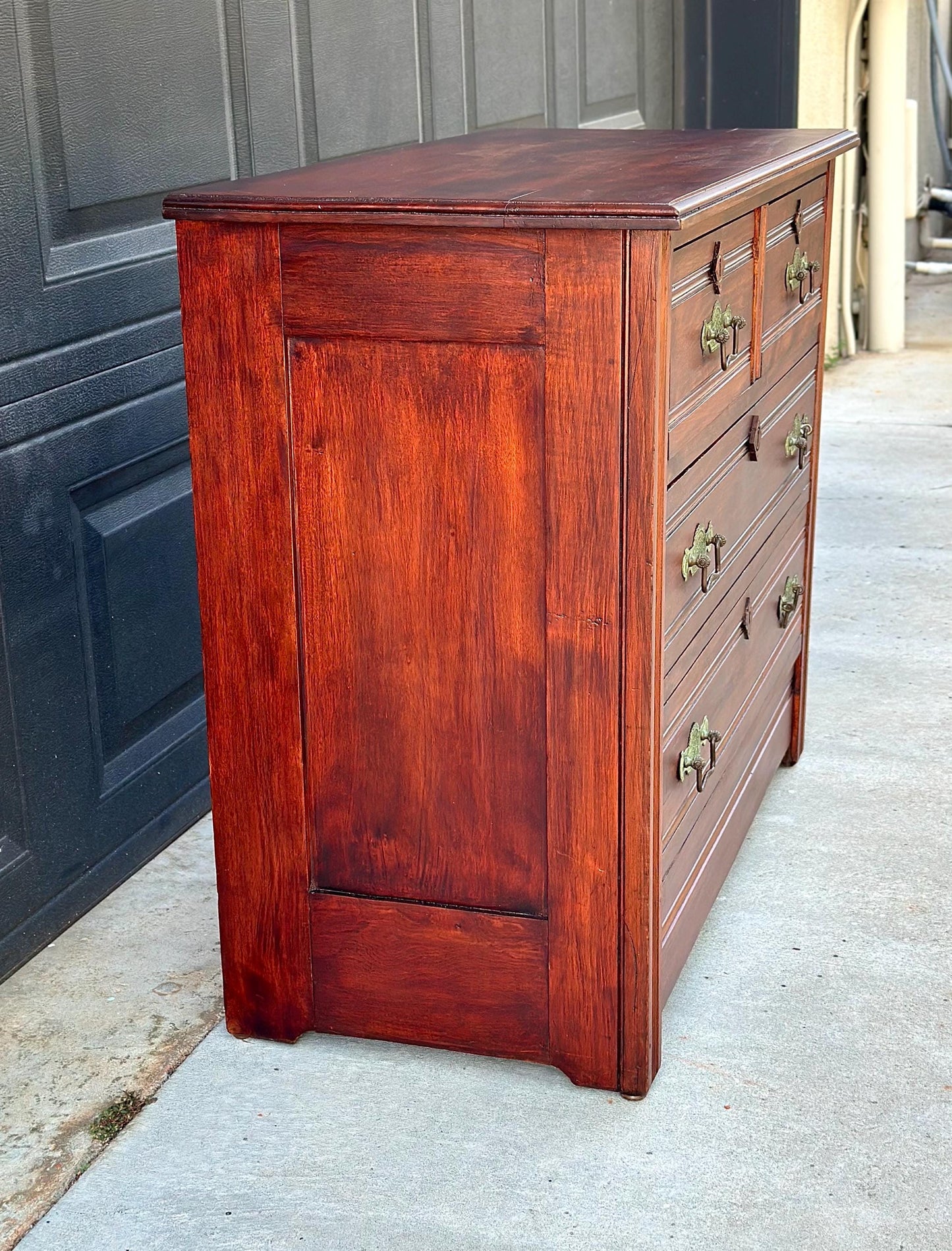 Antique Early 19th Century Solid Maple Chest of Drawers | Eastlake Bachelor Chest Dresser