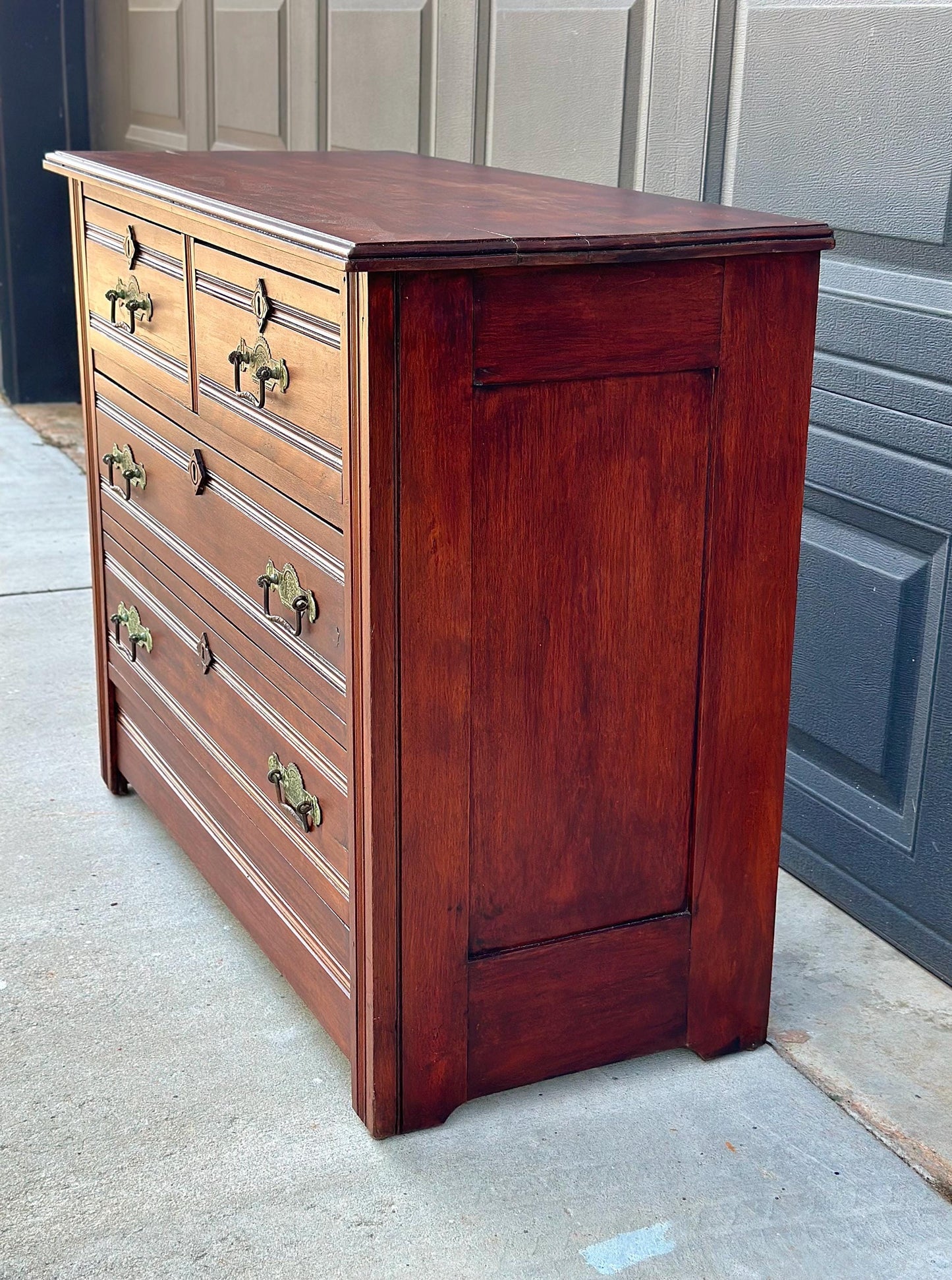 Antique Early 19th Century Solid Maple Chest of Drawers | Eastlake Bachelor Chest Dresser