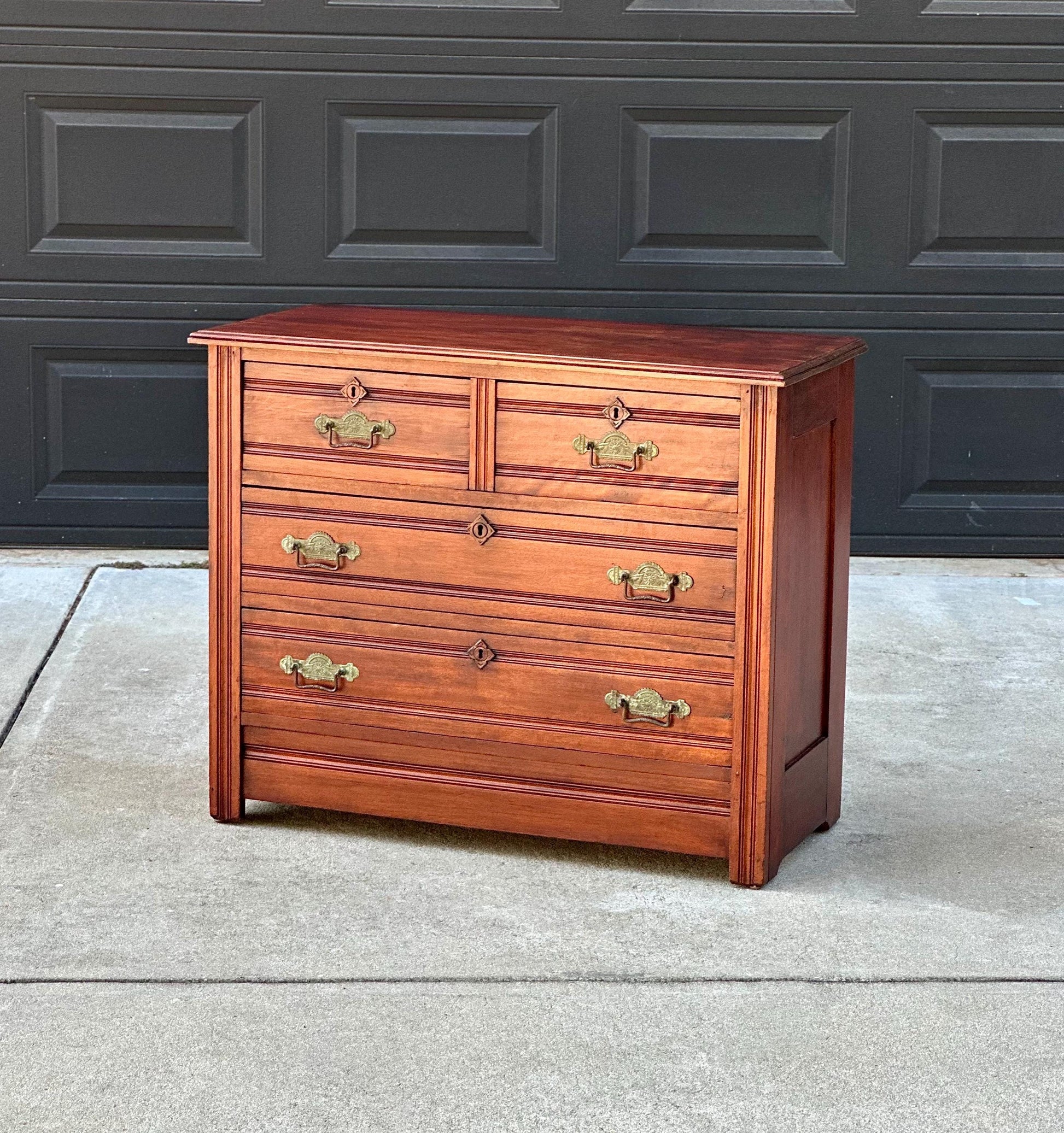 Antique Early 19th Century Solid Maple Chest of Drawers | Eastlake Bachelor Chest Dresser