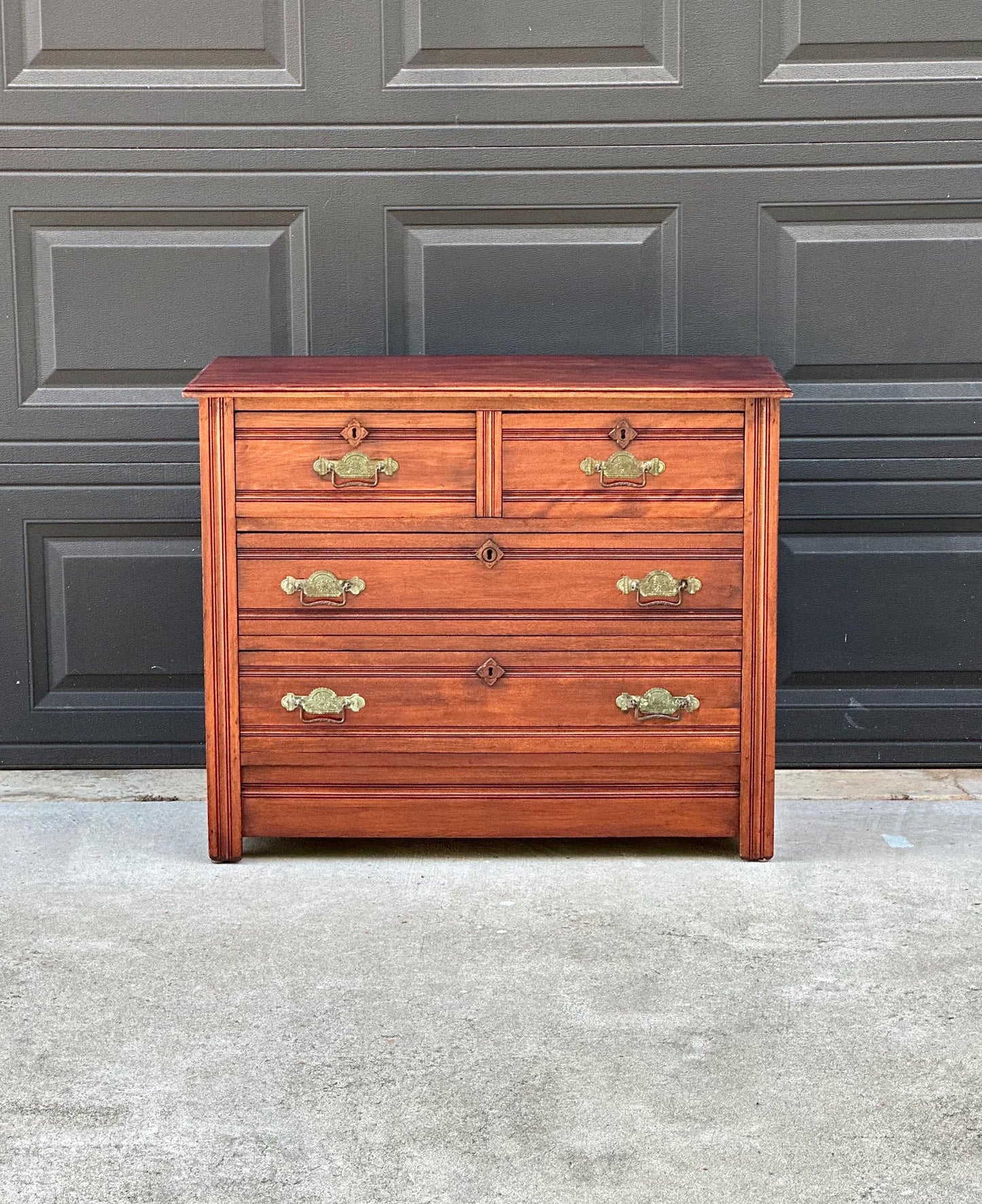 Antique Early 19th Century Solid Maple Chest of Drawers | Eastlake Bachelor Chest Dresser