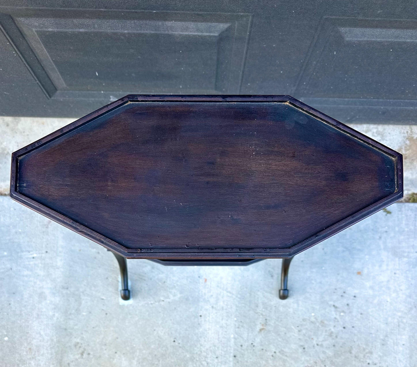 Vintage Mid 20th Century Multi Tier Fretwork Display Shelf Solid Wood Accent Table 19" Wide