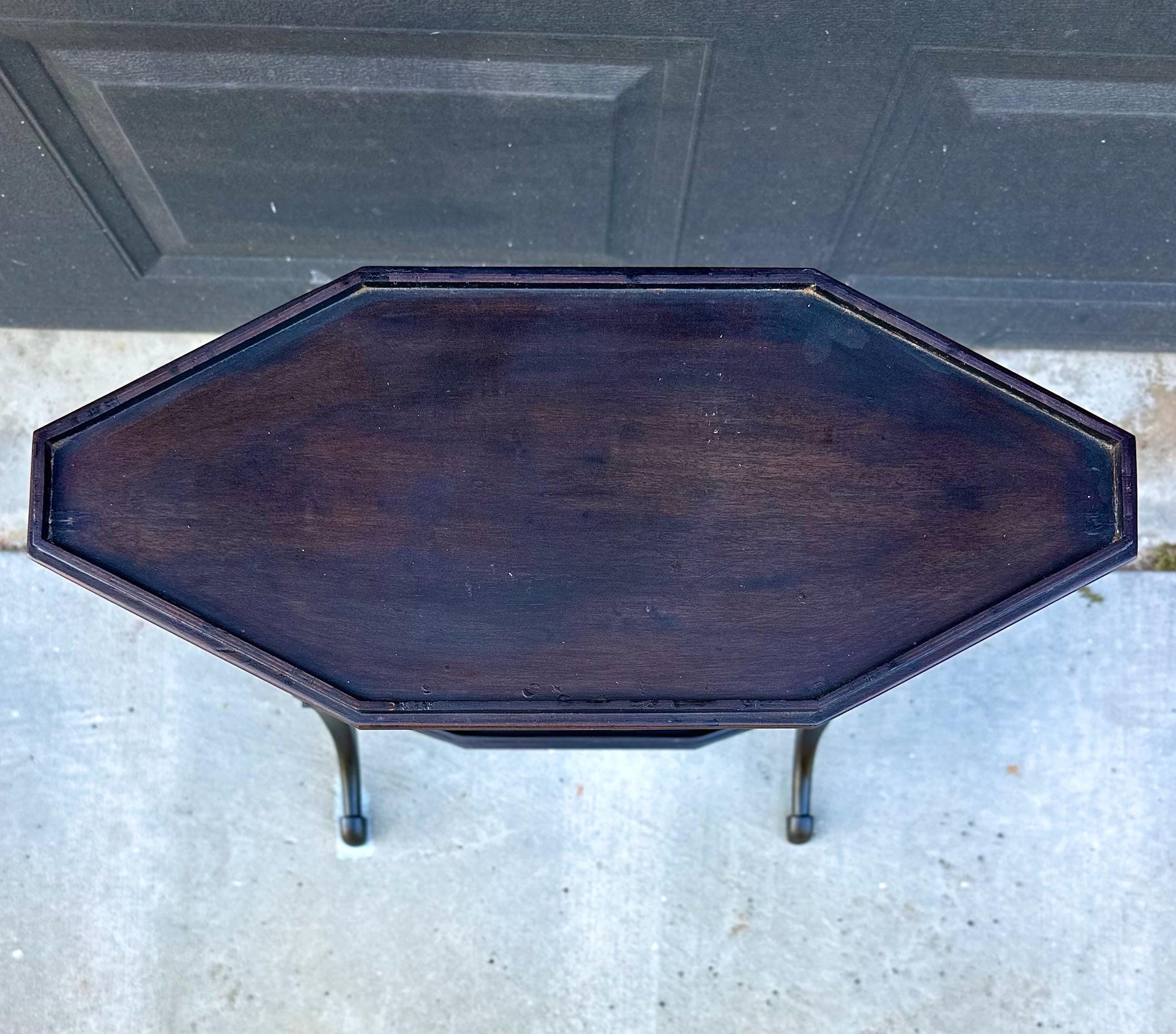 Vintage Mid 20th Century Multi Tier Fretwork Display Shelf Solid Wood Accent Table 19" Wide