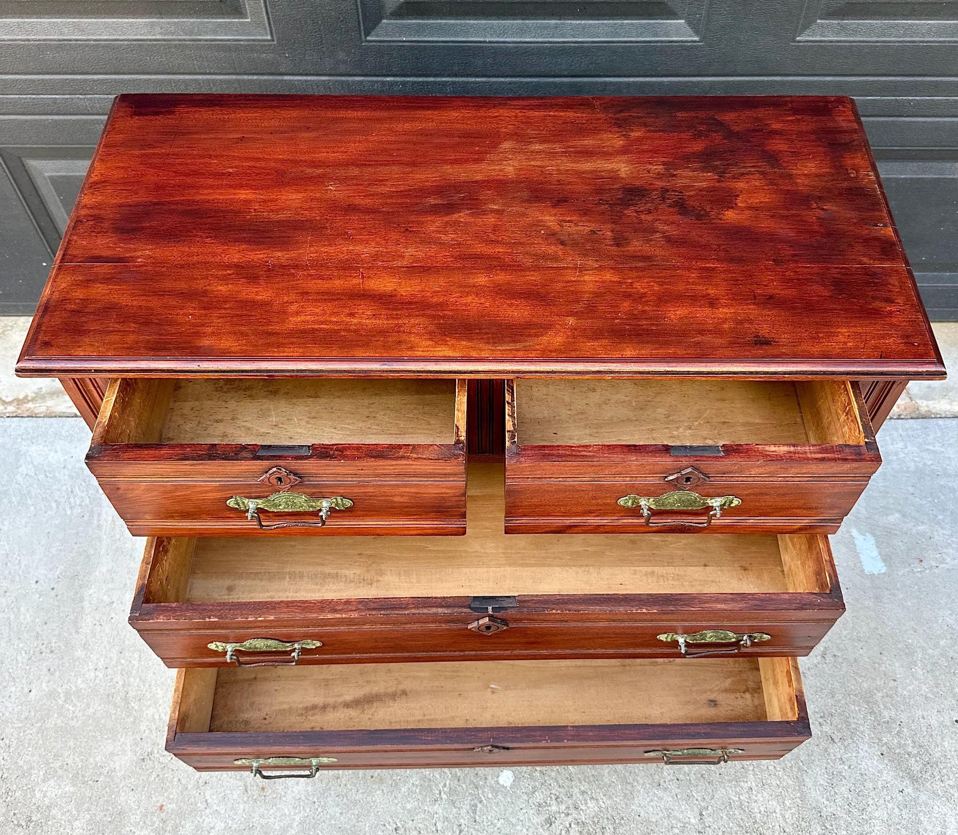 Antique Early 19th Century Solid Maple Chest of Drawers | Eastlake Bachelor Chest Dresser