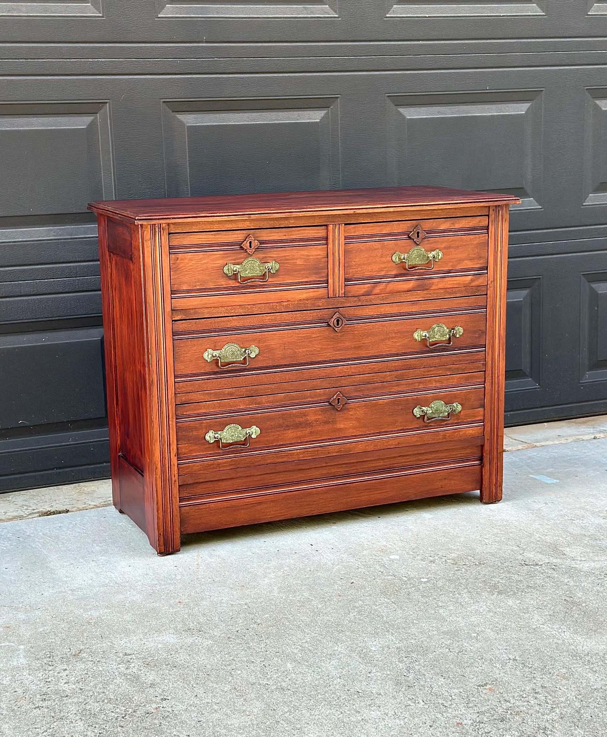 Antique Early 19th Century Solid Maple Chest of Drawers | Eastlake Bachelor Chest Dresser