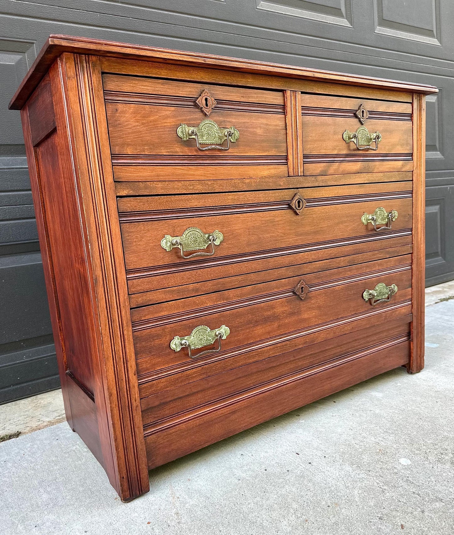 Antique Early 19th Century Solid Maple Chest of Drawers | Eastlake Bachelor Chest Dresser