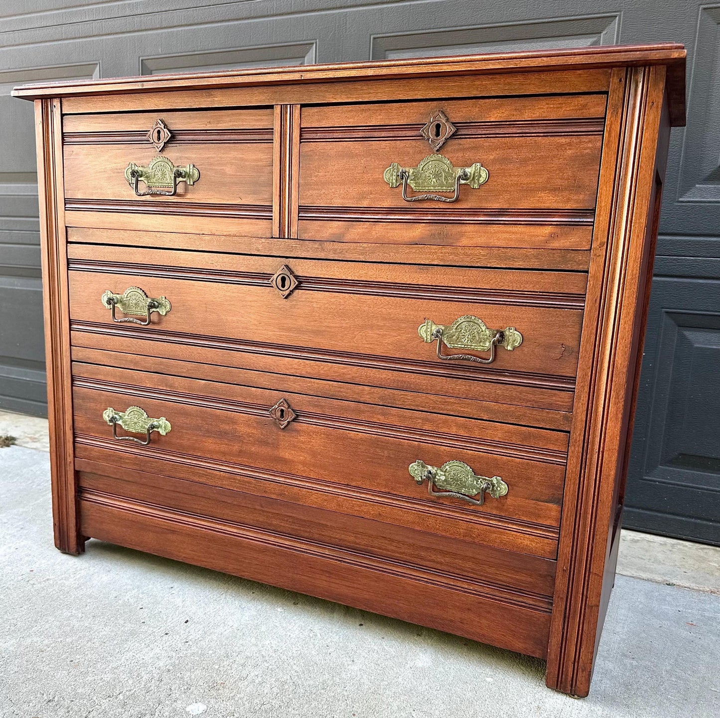Antique Early 19th Century Solid Maple Chest of Drawers | Eastlake Bachelor Chest Dresser