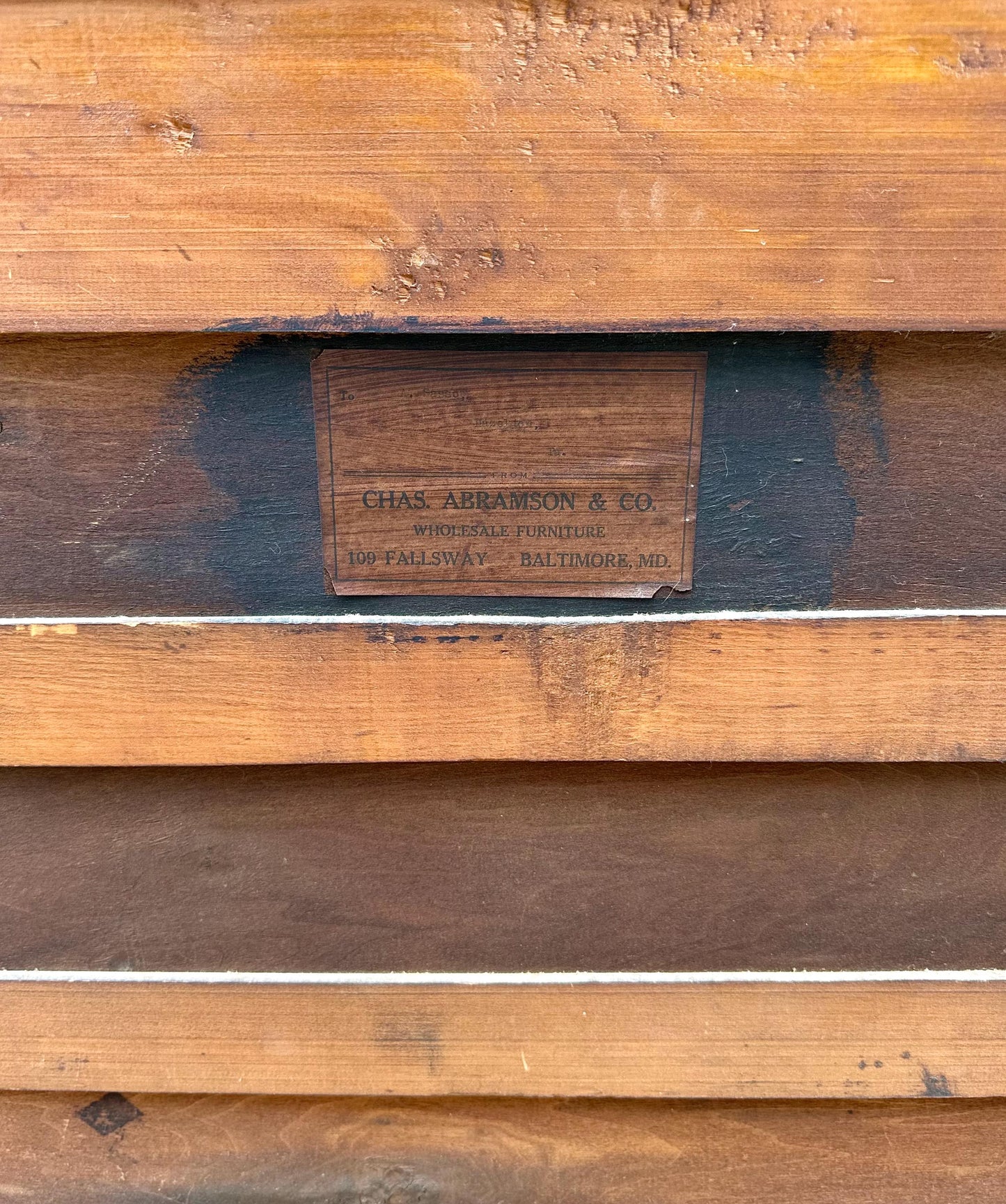 Antique Early 20th Century Federal Walnut Wood Chest of Drawers on Casters 44.75" Wide