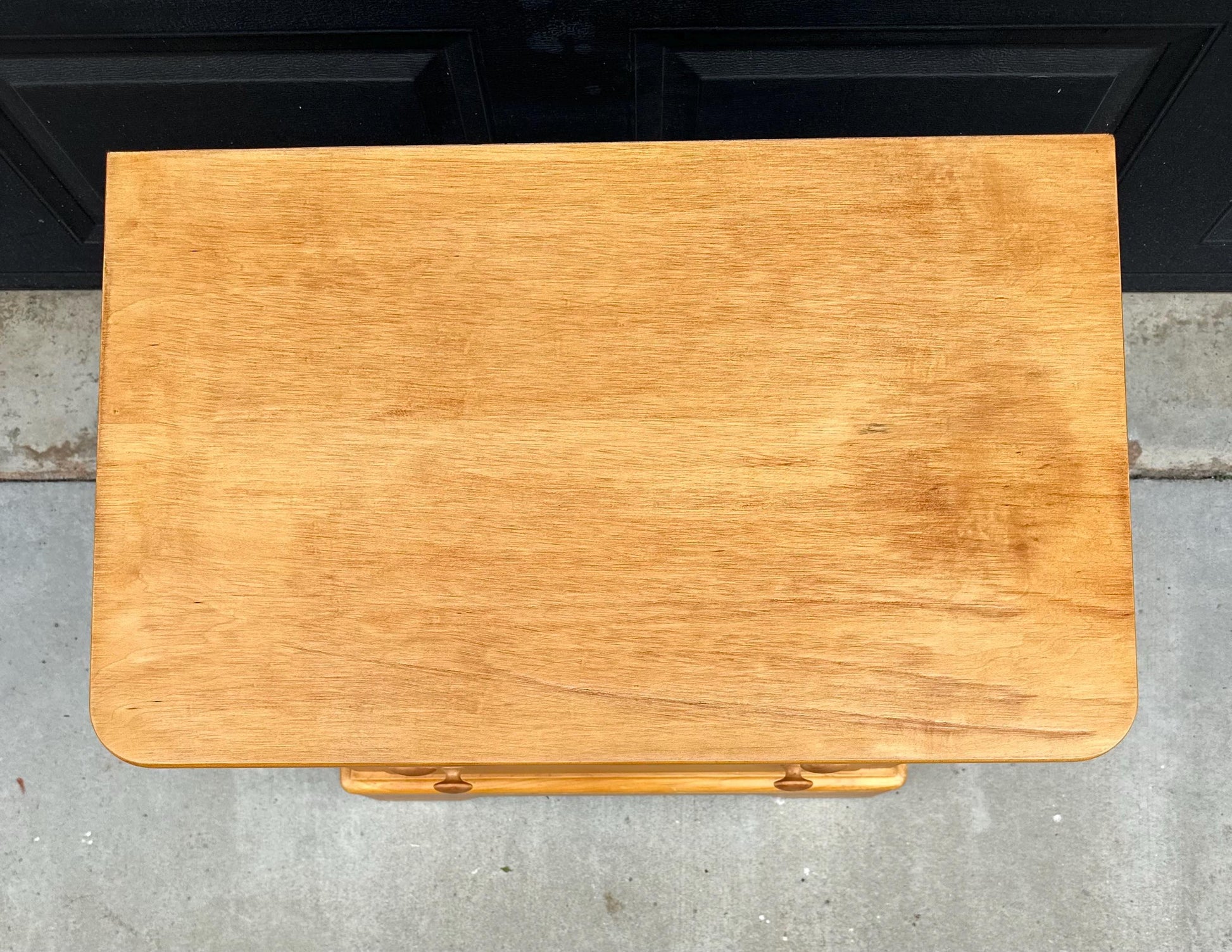 Vintage Late 20th Century Light Wood Turned Knob Storage Nightstand 26" Wide