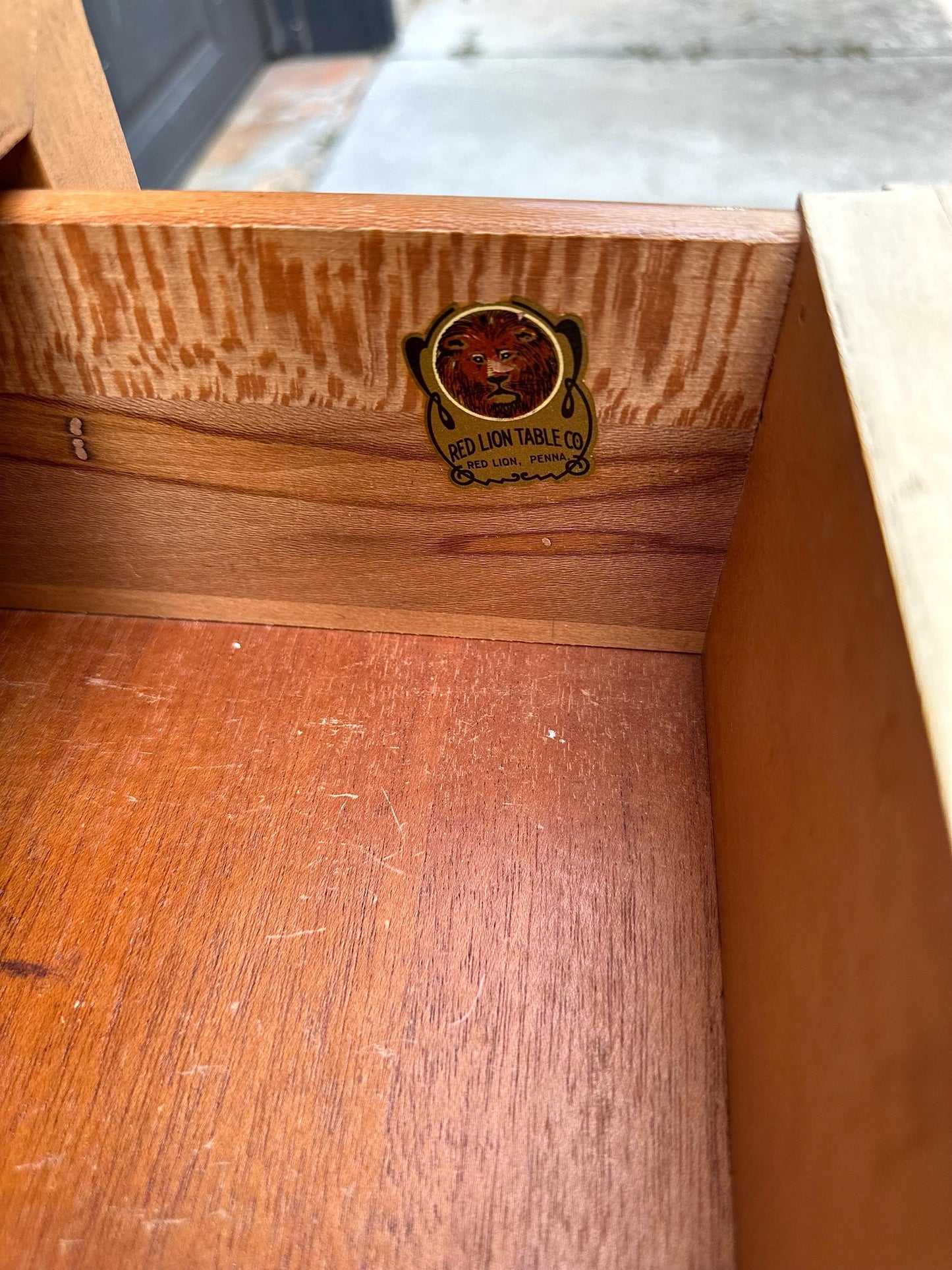 Vintage Authentic Mid Century Honey Maple & Woven Cane Pull Up Tray Bedside Chest with Enclosed Shelving 20" Wide