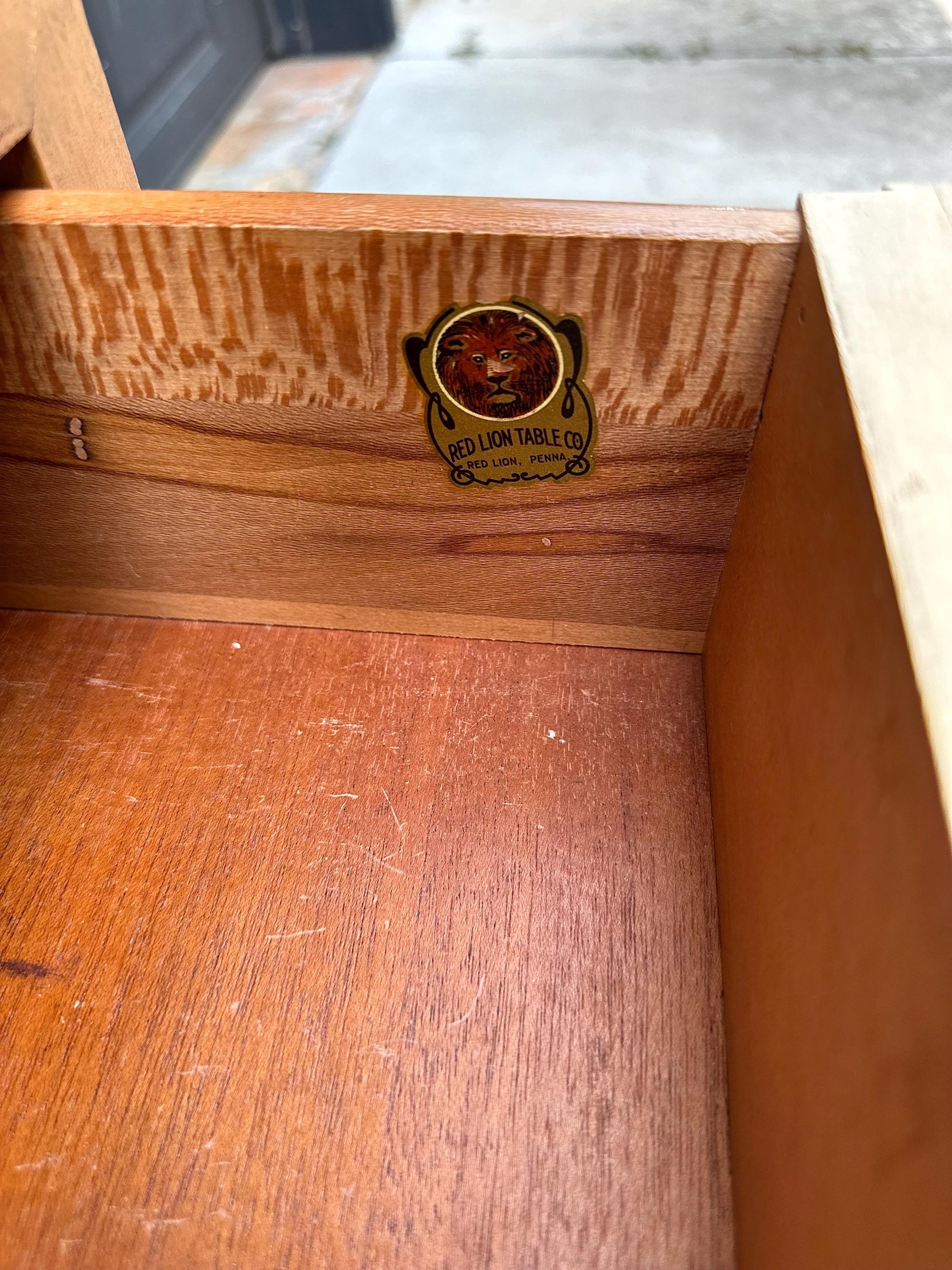 Vintage Authentic Mid Century Honey Maple & Woven Cane Pull Up Tray Bedside Chest with Enclosed Shelving 20" Wide