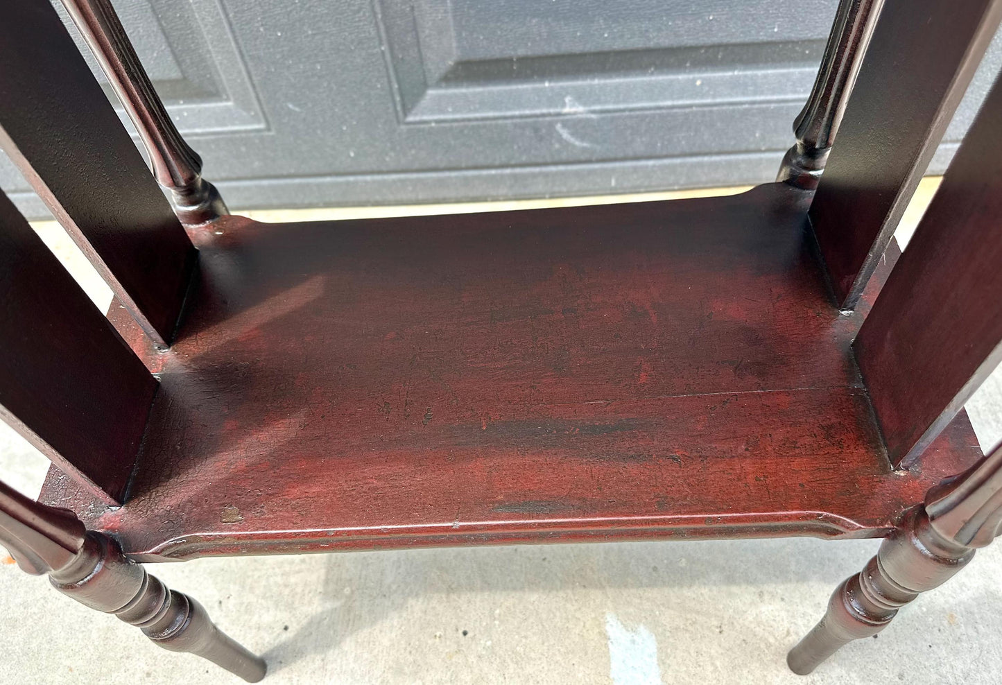 Antique Early 20th Century Edwardian Occasional Mahogany Two Tier Side Table 18" Wide