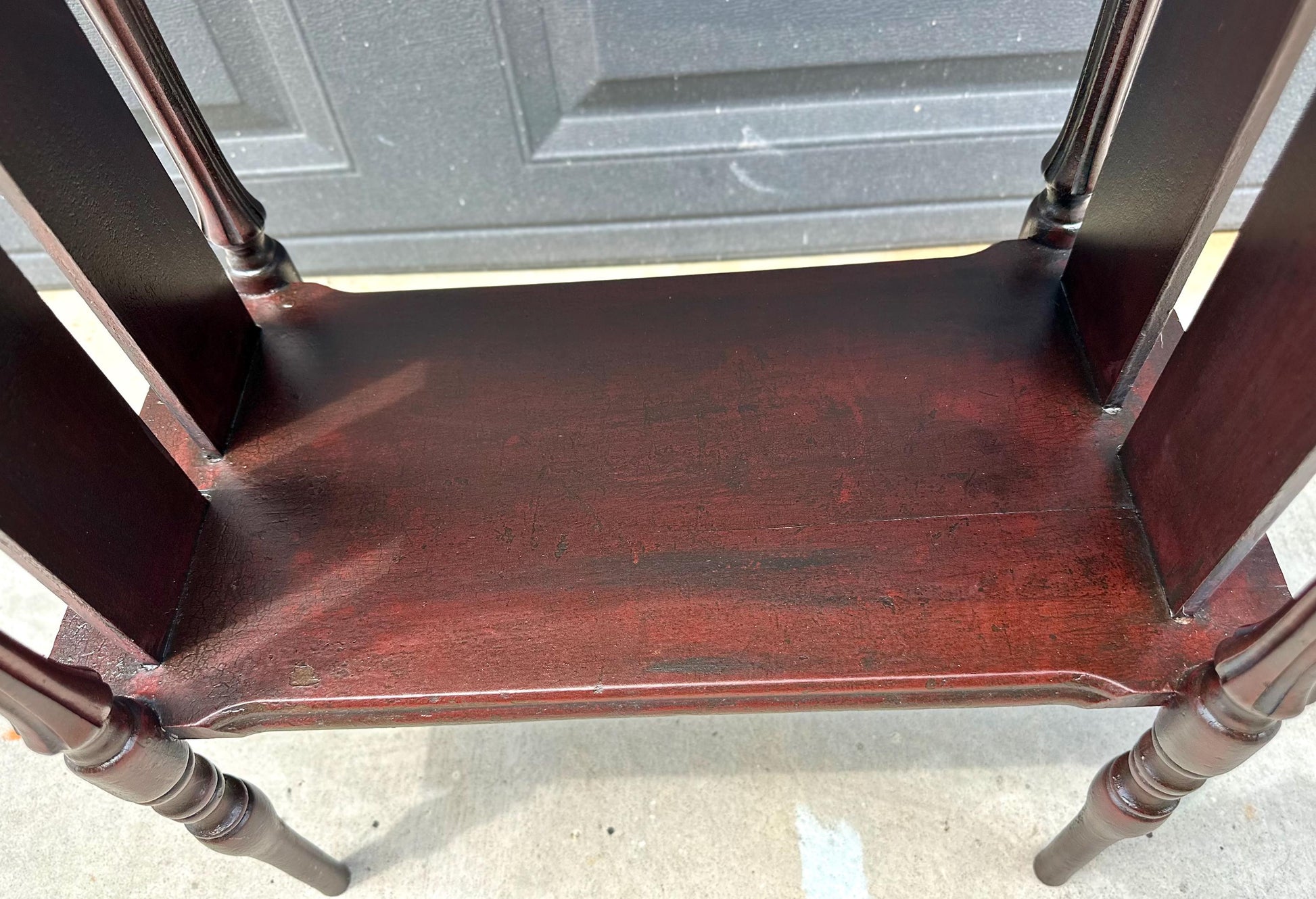 Antique Early 20th Century Edwardian Occasional Mahogany Two Tier Side Table 18" Wide