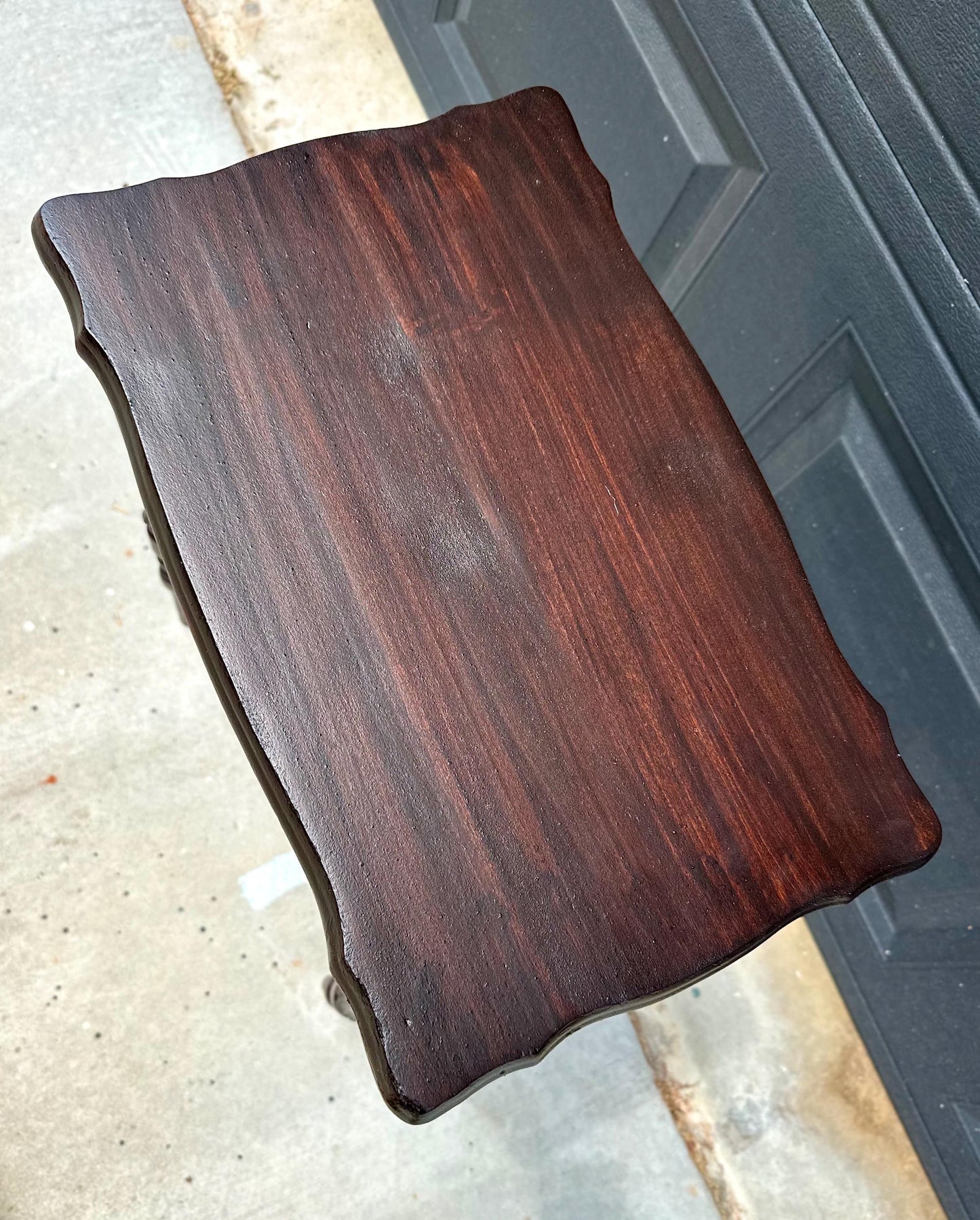 Antique Early 20th Century Edwardian Occasional Mahogany Two Tier Side Table 18" Wide
