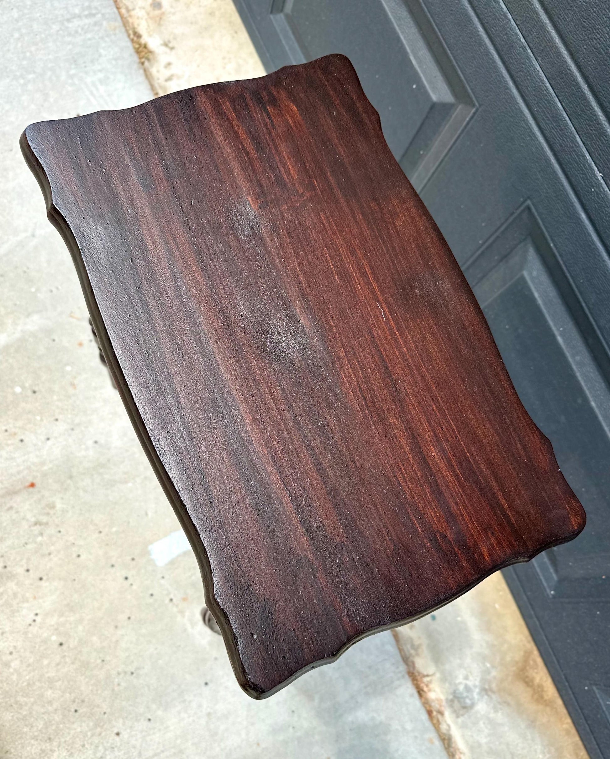 Antique Early 20th Century Edwardian Occasional Mahogany Two Tier Side Table 18" Wide
