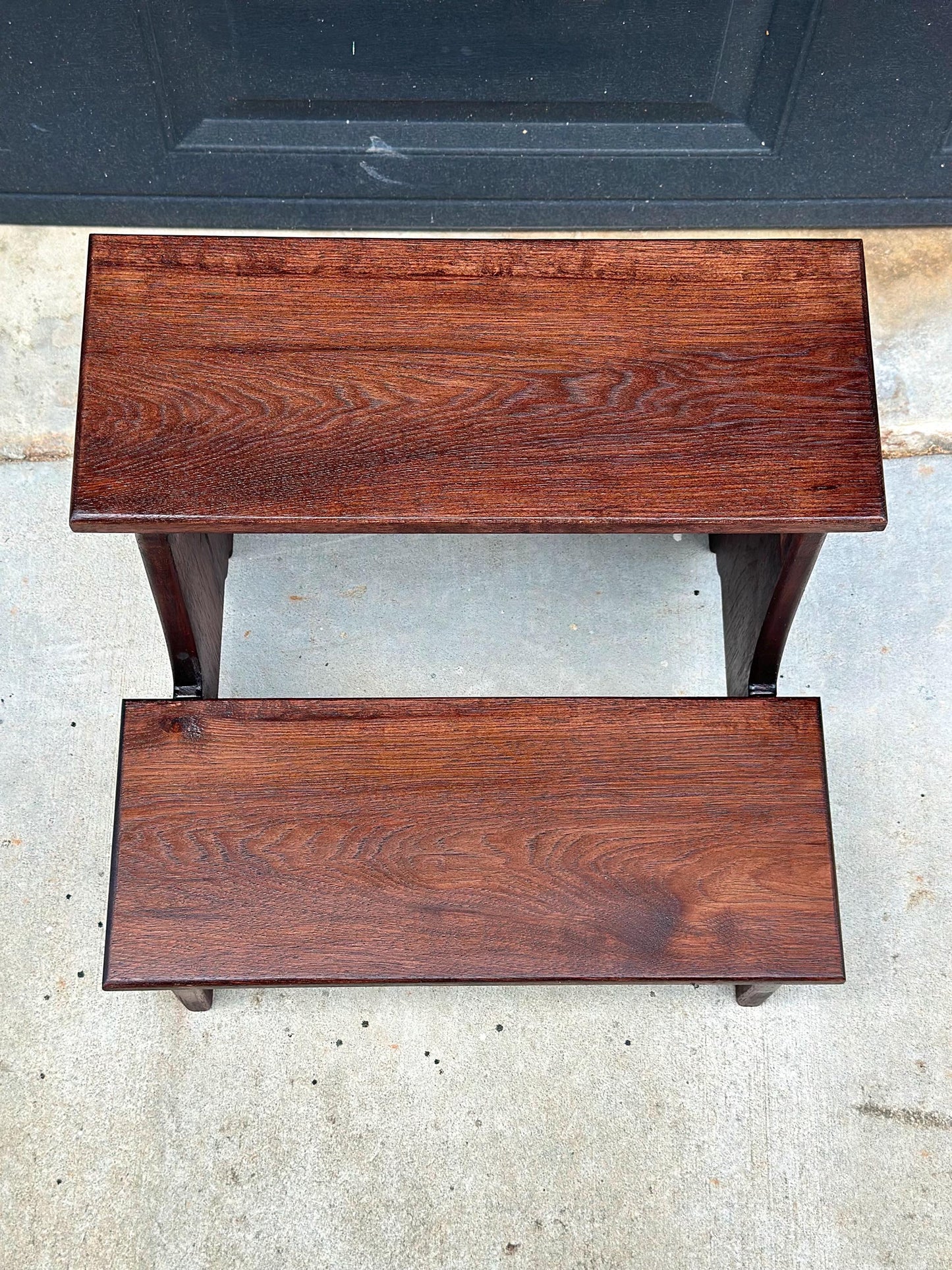 Custom Built Solid Hickory Wood Bed Steps HOLD FOR LISA**