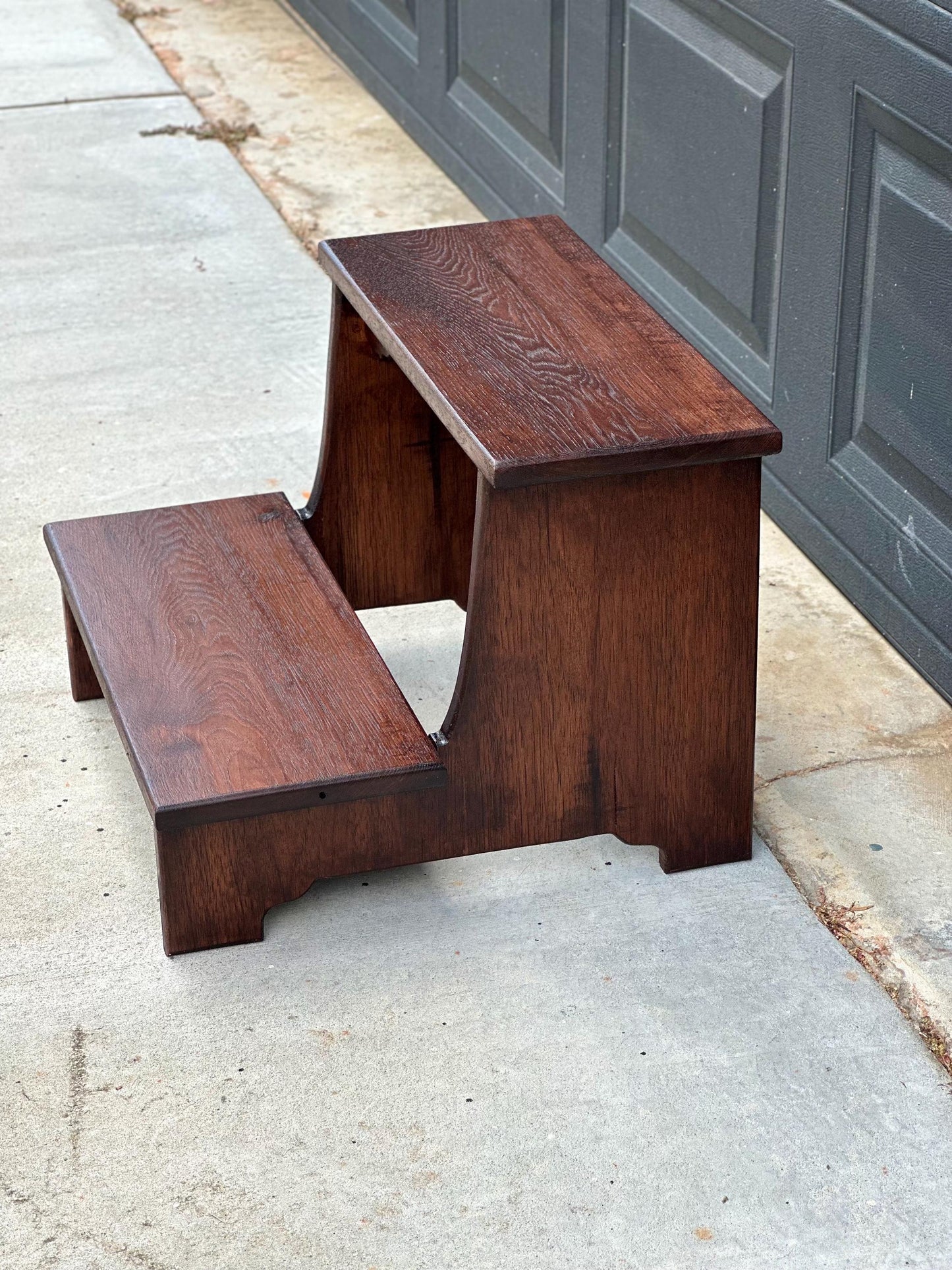 Custom Built Solid Hickory Wood Bed Steps HOLD FOR LISA**