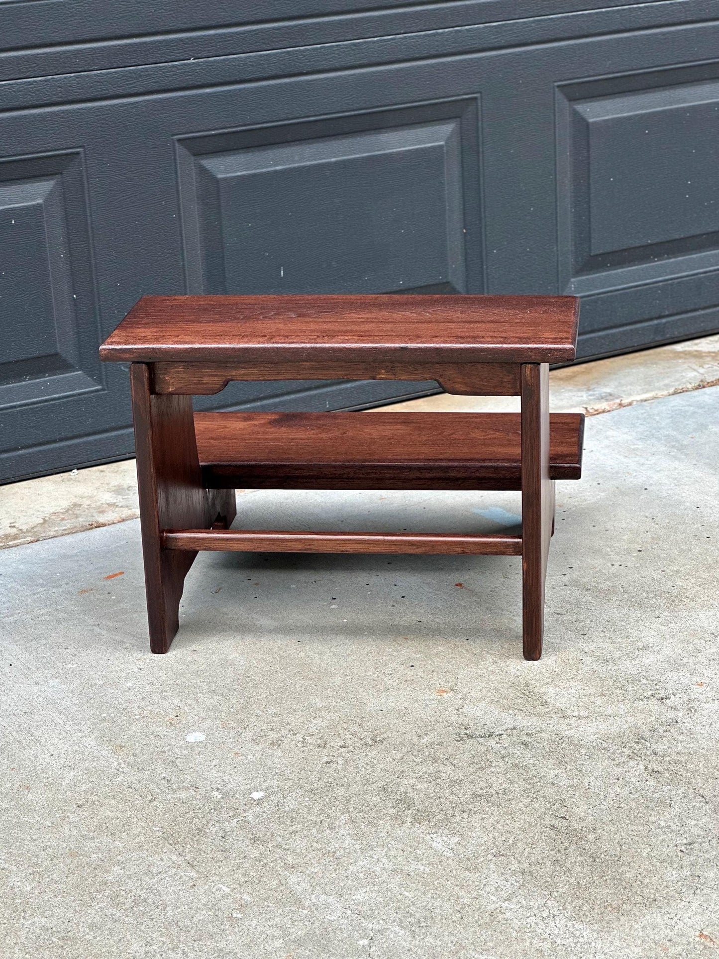 Custom Built Solid Hickory Wood Bed Steps HOLD FOR LISA**