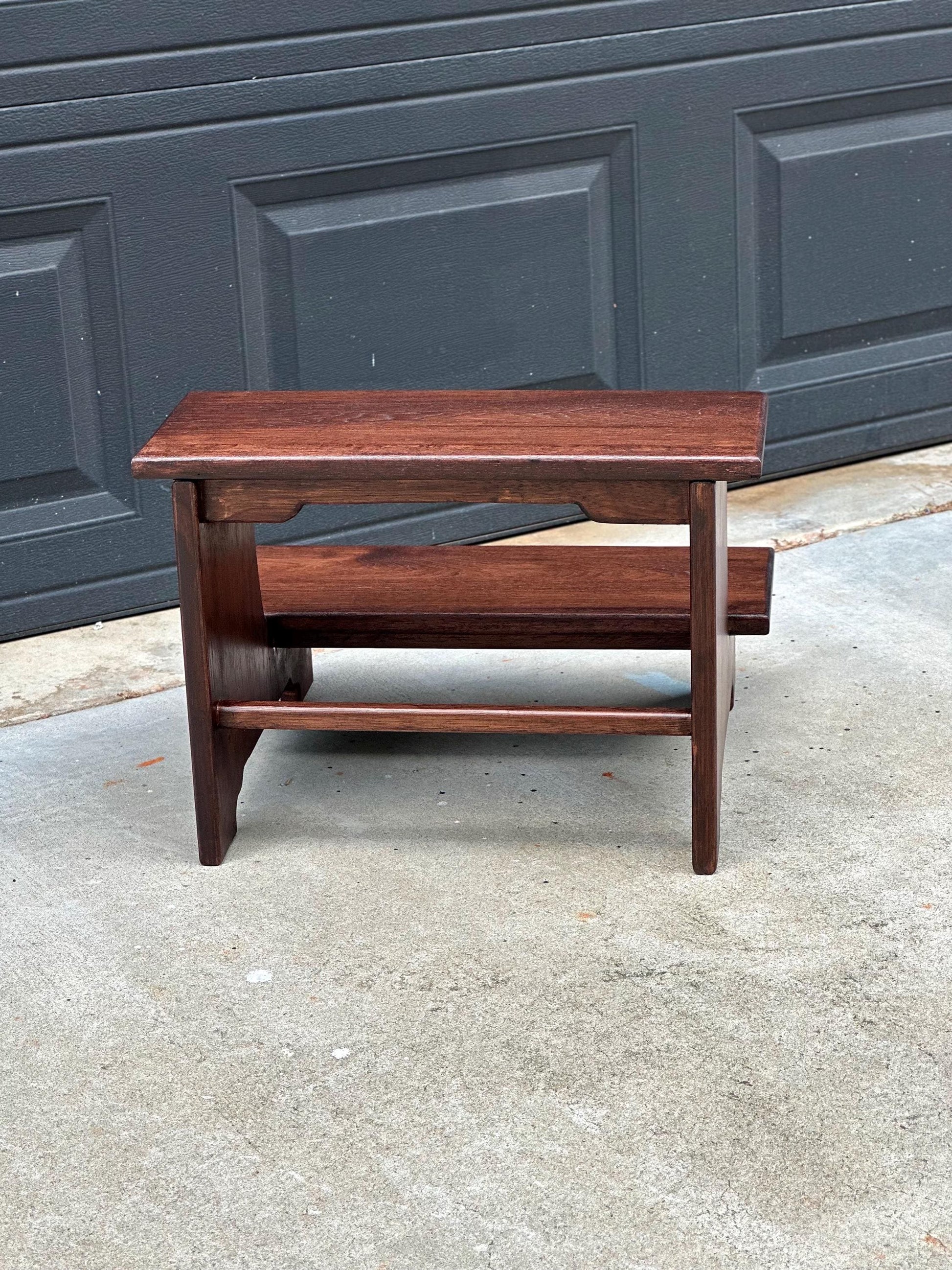 Custom Built Solid Hickory Wood Bed Steps HOLD FOR LISA**