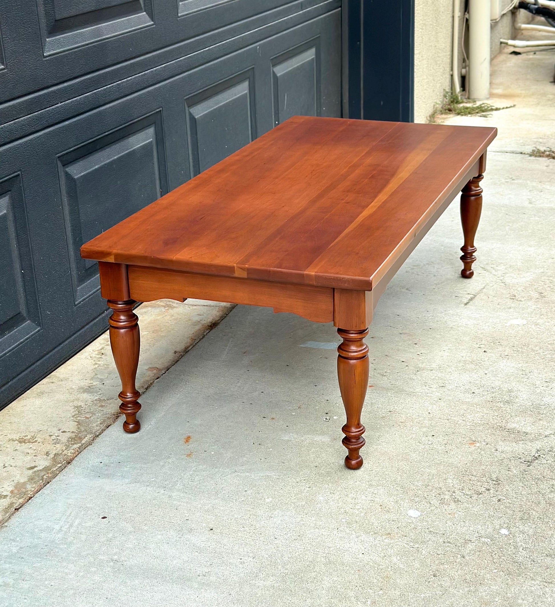 Vintage Mid 20th Century Solid Maple Farmhouse Coffee Table