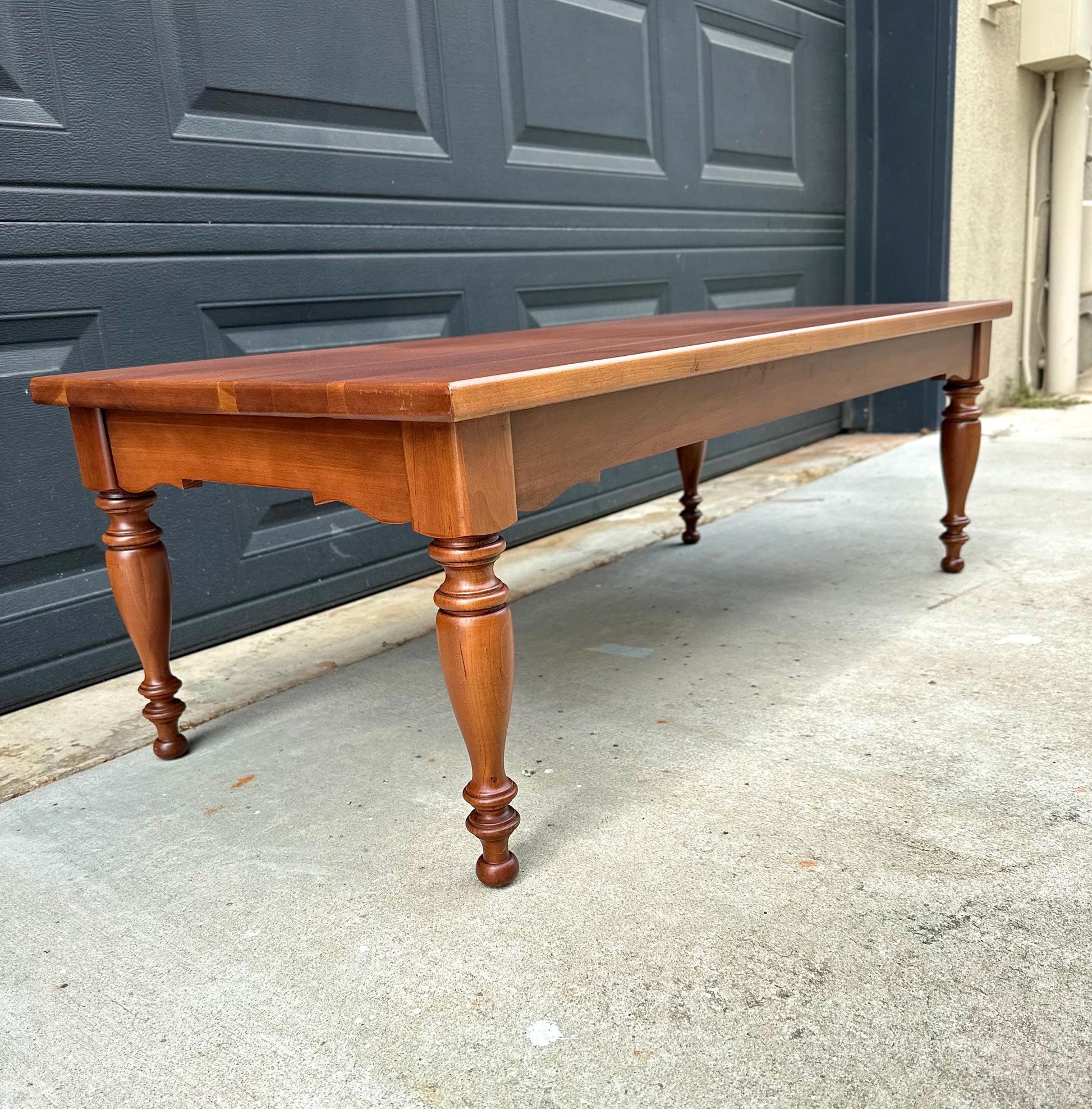 Vintage Mid 20th Century Solid Maple Farmhouse Coffee Table