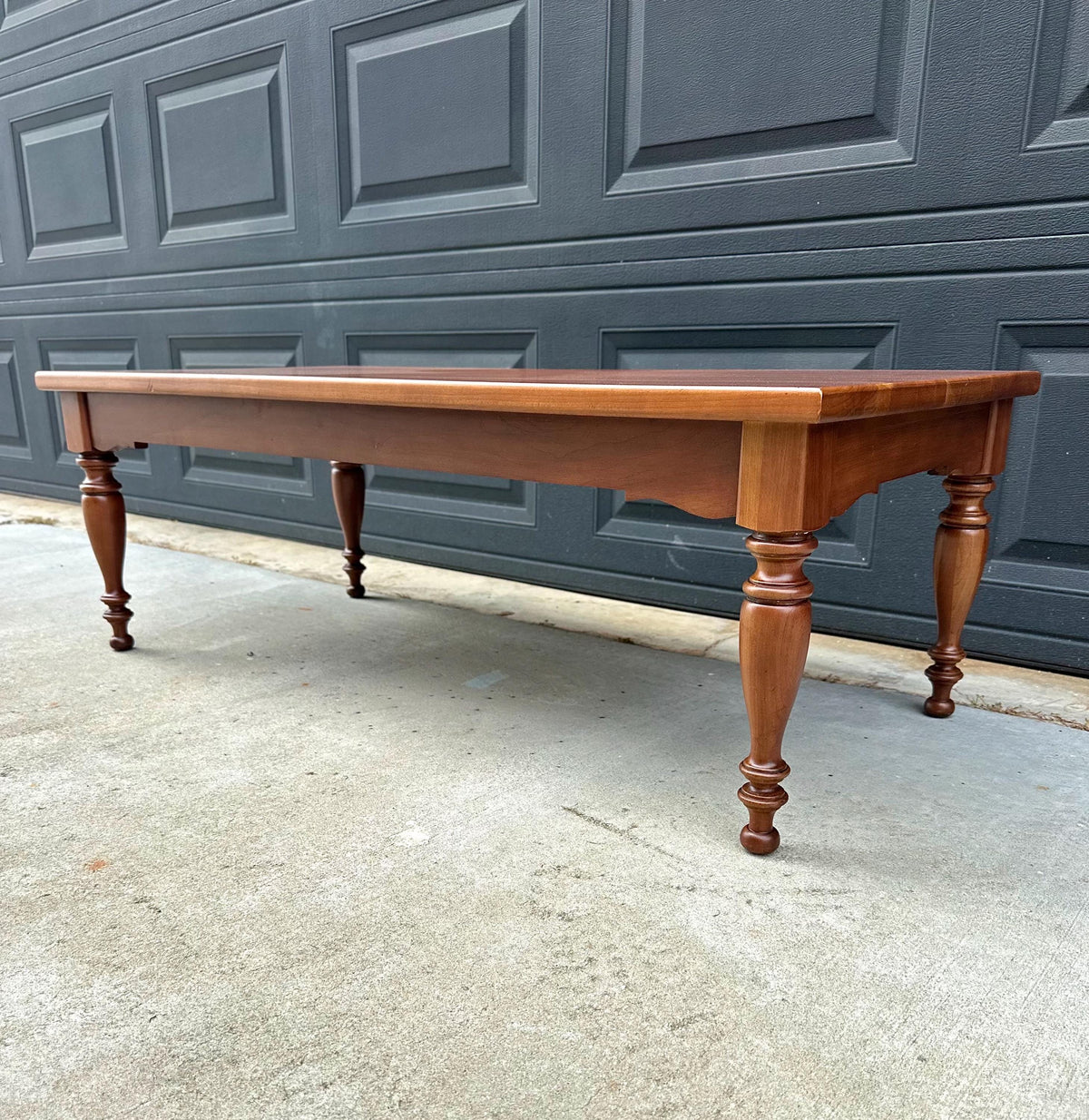 Vintage Mid 20th Century Solid Maple Farmhouse Coffee Table
