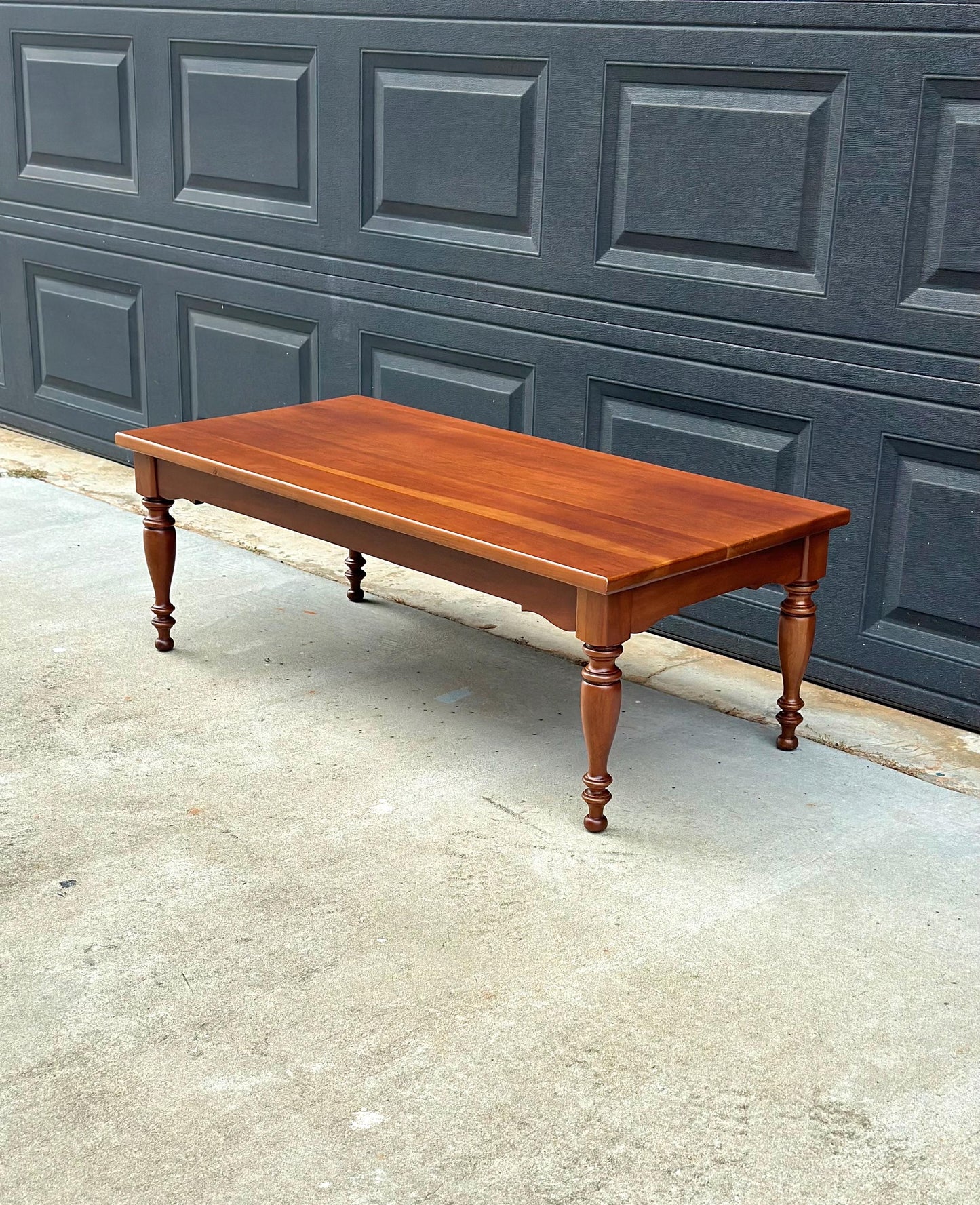 Vintage Mid 20th Century Solid Maple Farmhouse Coffee Table