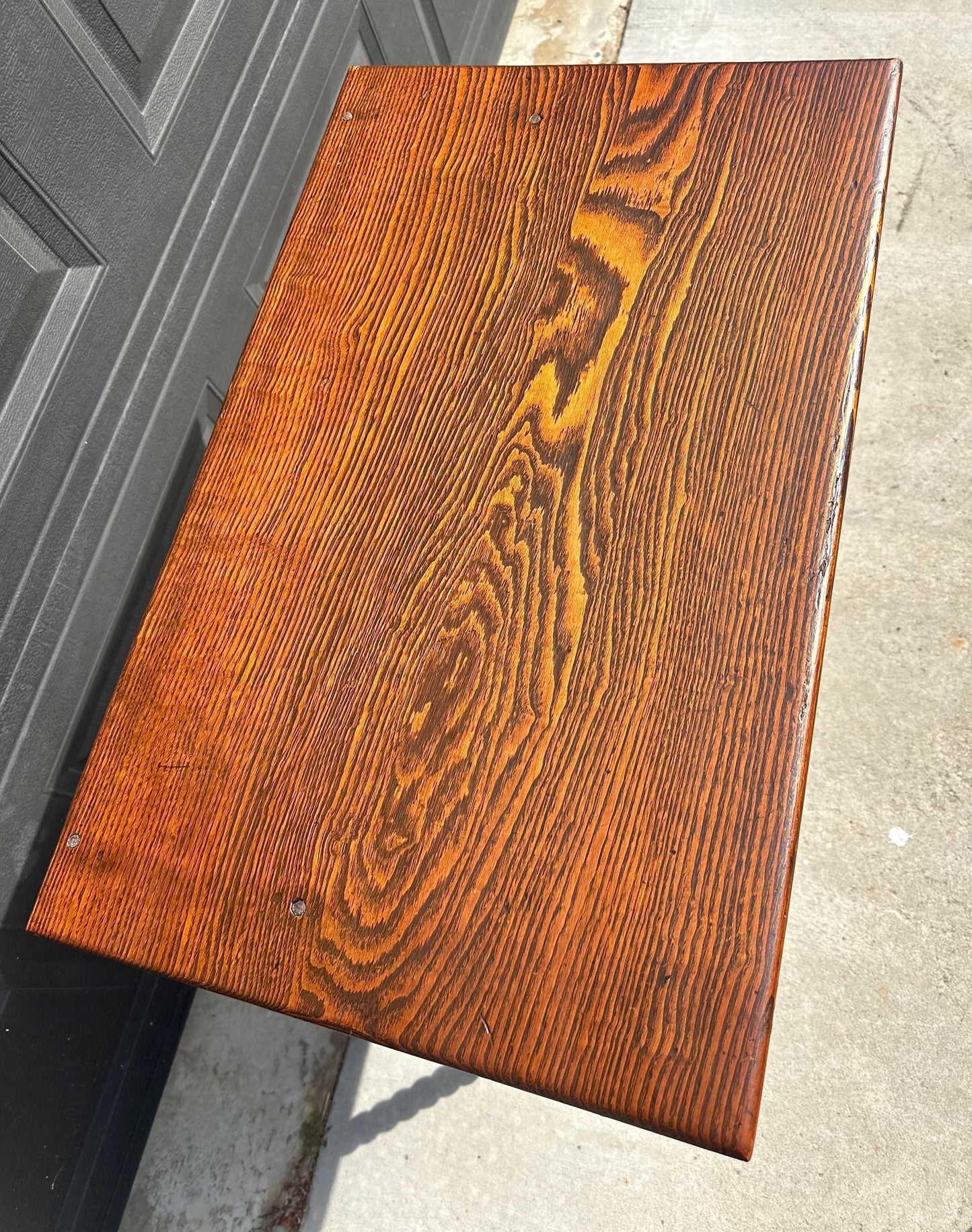 Antique Mid 19th Century Turned Bobbin Leg Two Drawer Walnut Accent Writing Table 30" Wide