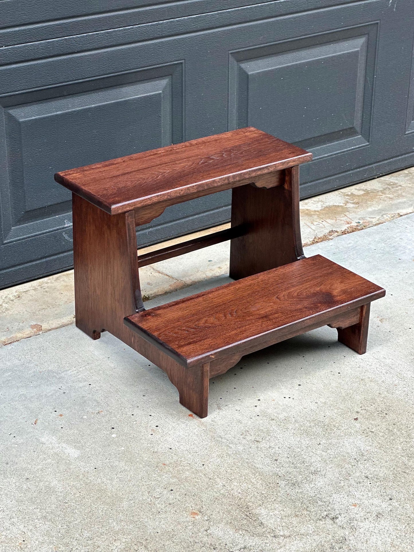 Custom Built Solid Hickory Wood Bed Steps HOLD FOR LISA**