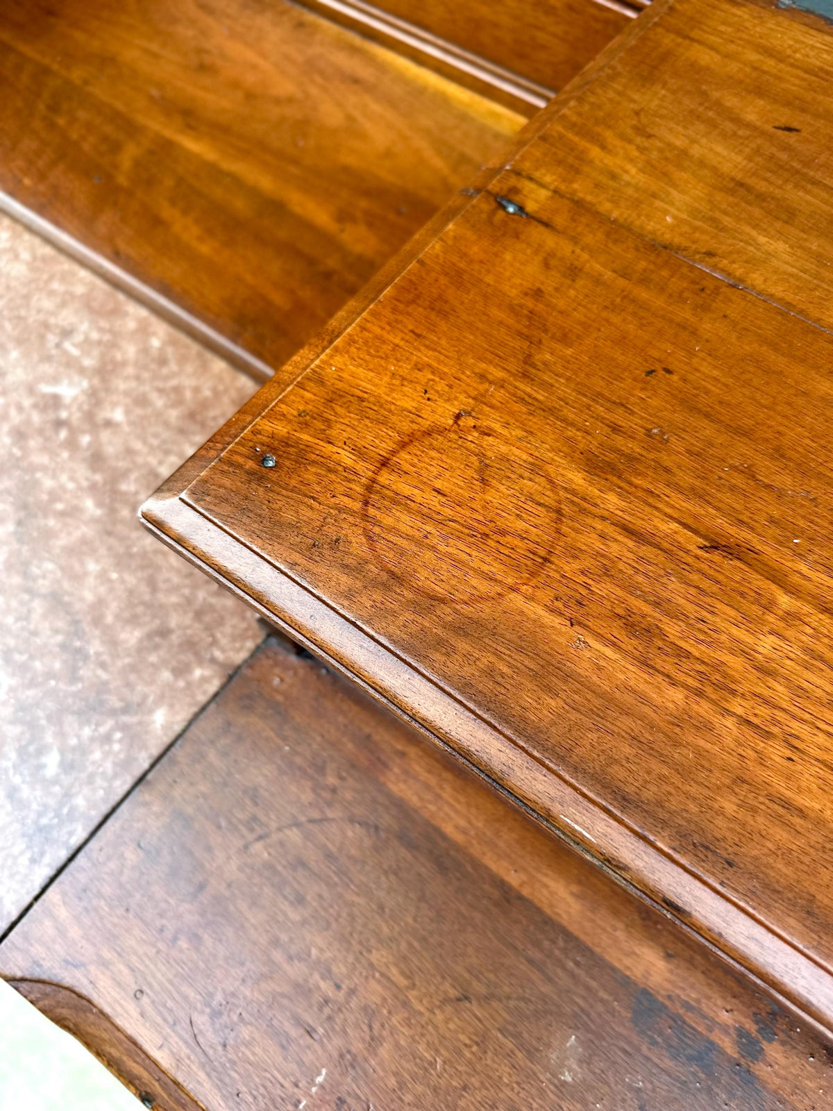 Antique 1870s Burl Walnut & Marble Top Ring Pull Eastlake Chest of Drawers Accent Dresser 40" Wide