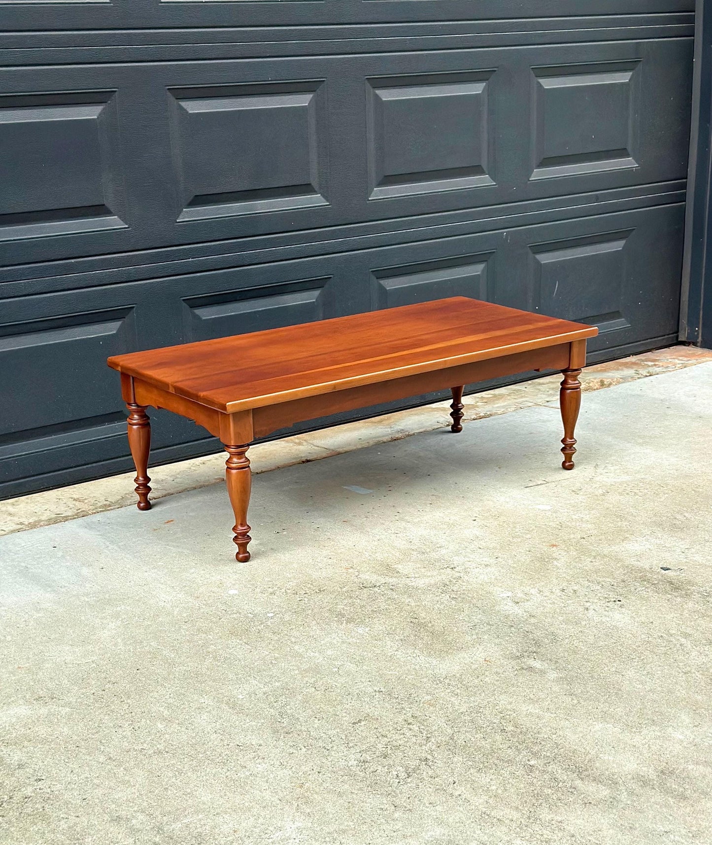 Vintage Mid 20th Century Solid Maple Farmhouse Coffee Table