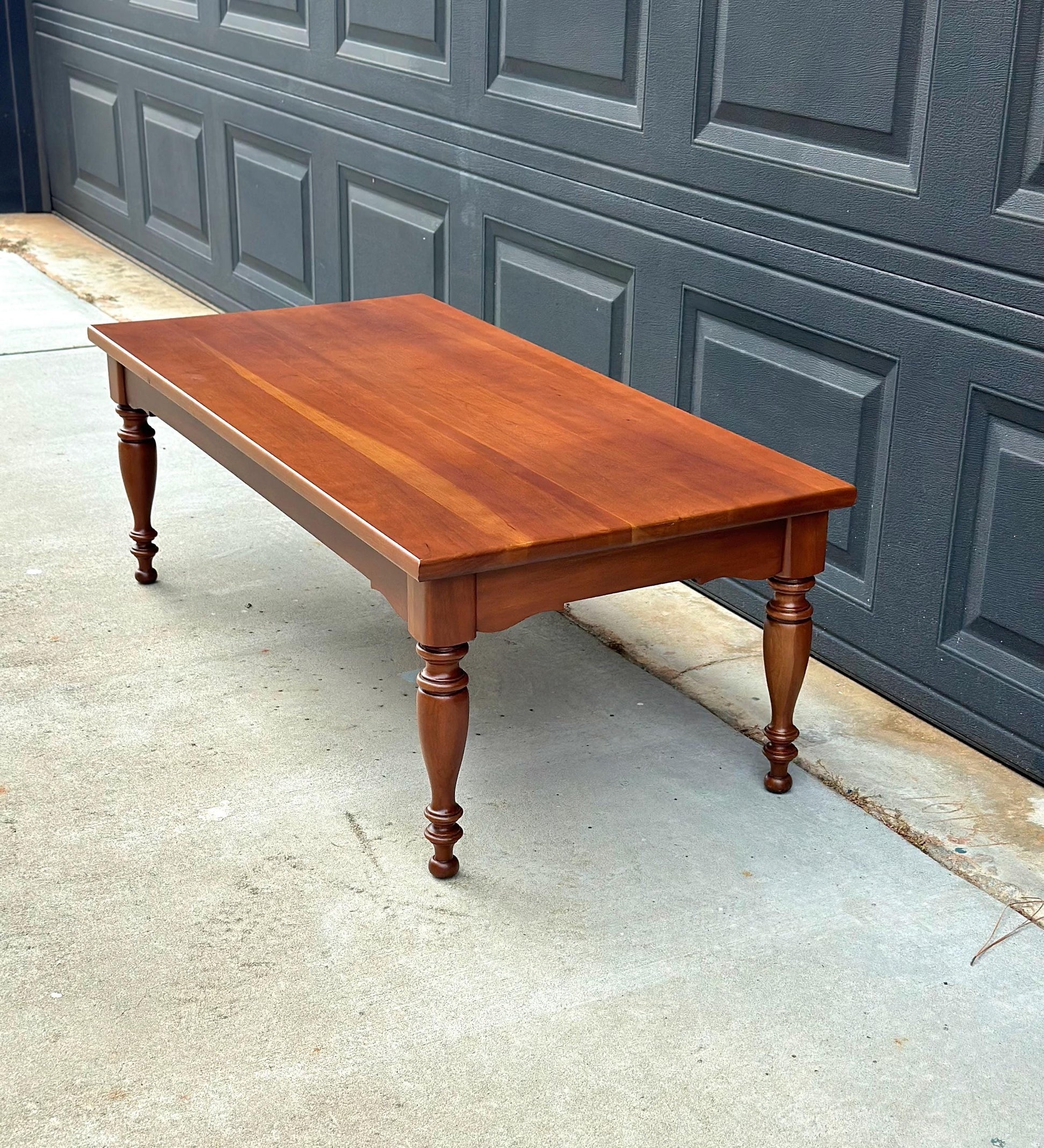 Vintage Mid 20th Century Solid Maple Farmhouse Coffee Table