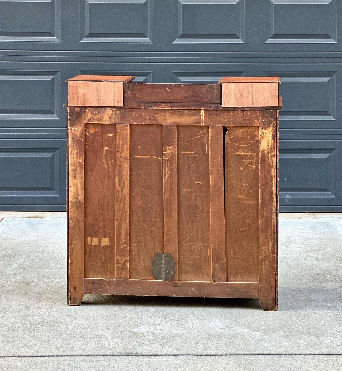 Antique 1870s Burl Walnut & Marble Top Ring Pull Eastlake Chest of Drawers Accent Dresser 40" Wide