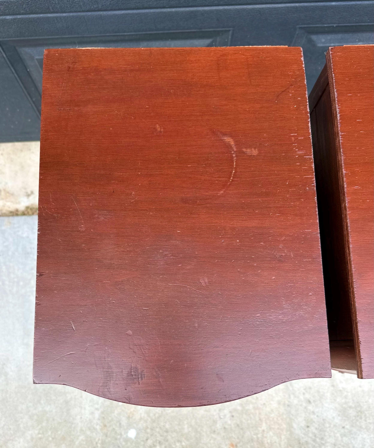 Vintage Mid 20th Century Traditional Mahogany Narrow Storage End Tables 13.25" Wide - a Pair