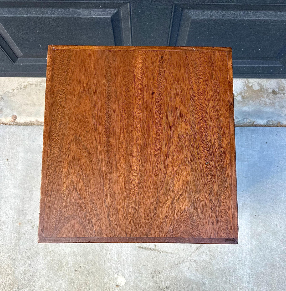 Antique Early 20th C Four Drawer Petite Walnut Wood Chest on Casters 18" Wide