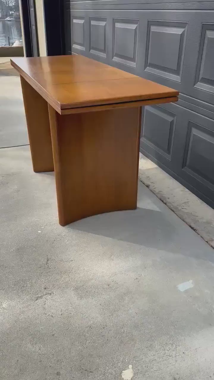 Vintage Scandinavian Teak Extendable Dining Table & Console