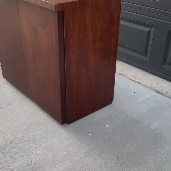 Vintage 1970's Walnut Seven Drawer Dresser