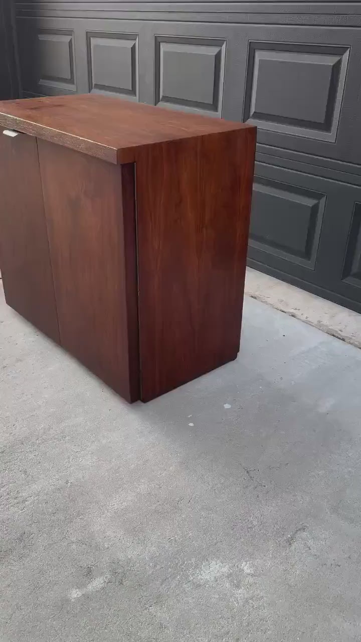 Vintage 1970's Walnut Seven Drawer Dresser